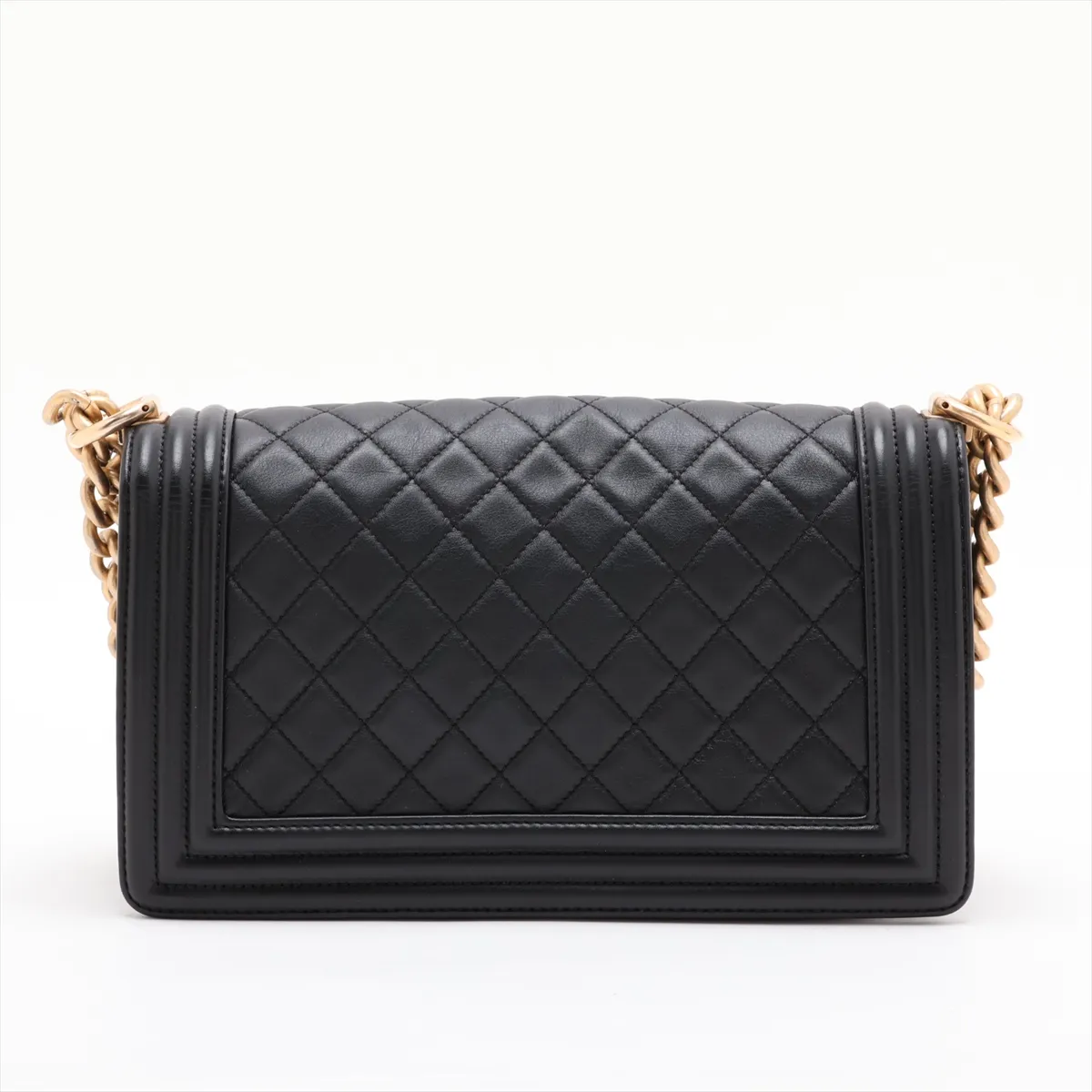 Boy Chanel 25 Lambskin Chain Shoulder Bag, Black with Gold Hardware, 25987324, Serial Number 25-series, A67086 — view 2