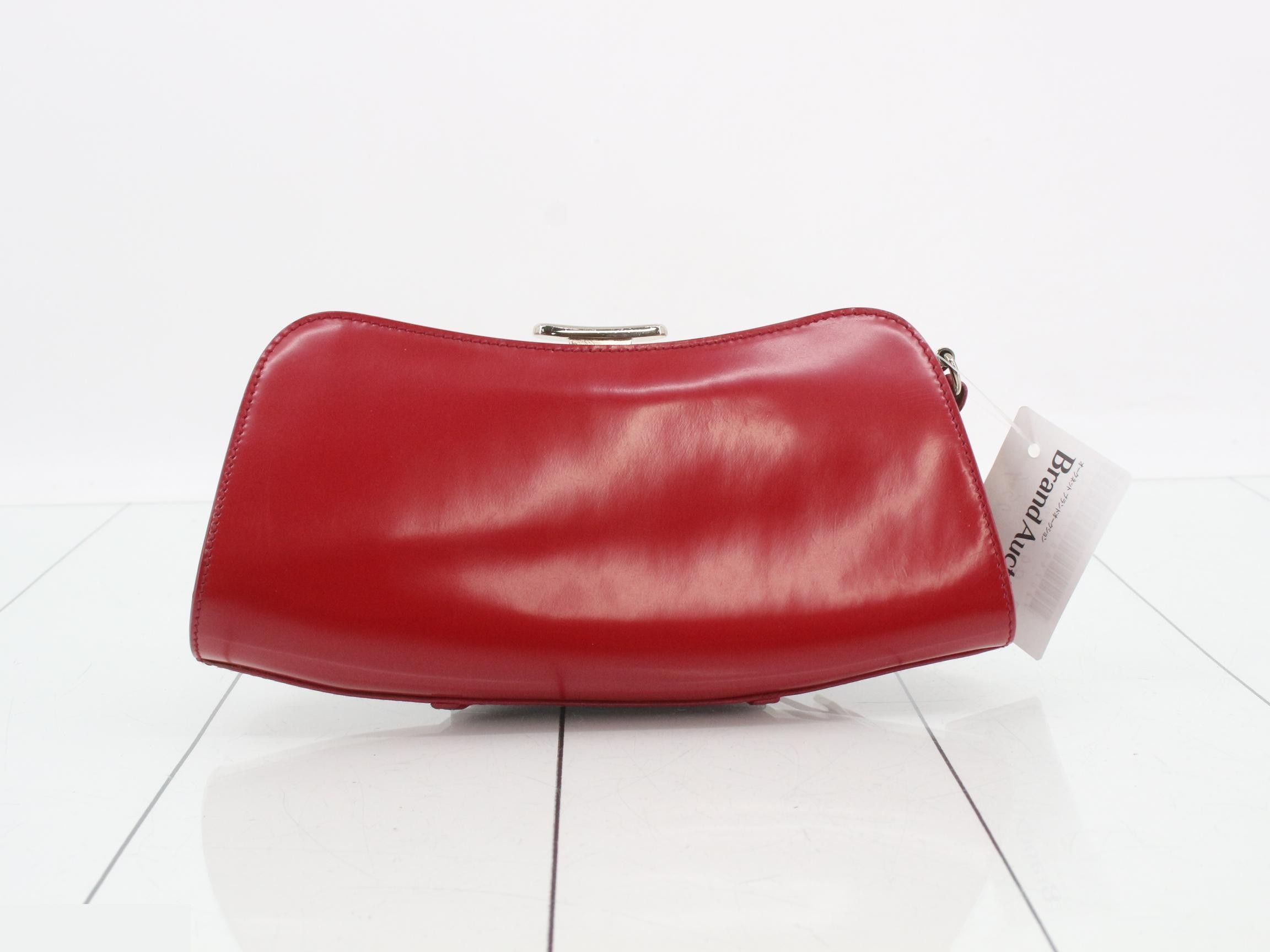 Other lines: Bags, clutches, pochettes, bondage style clutch, red — view 2