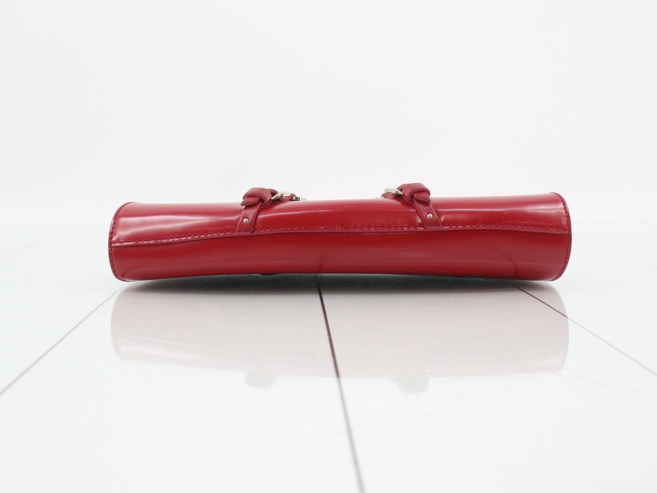 Other lines: Bags, clutches, pochettes, bondage style clutch, red — view 3