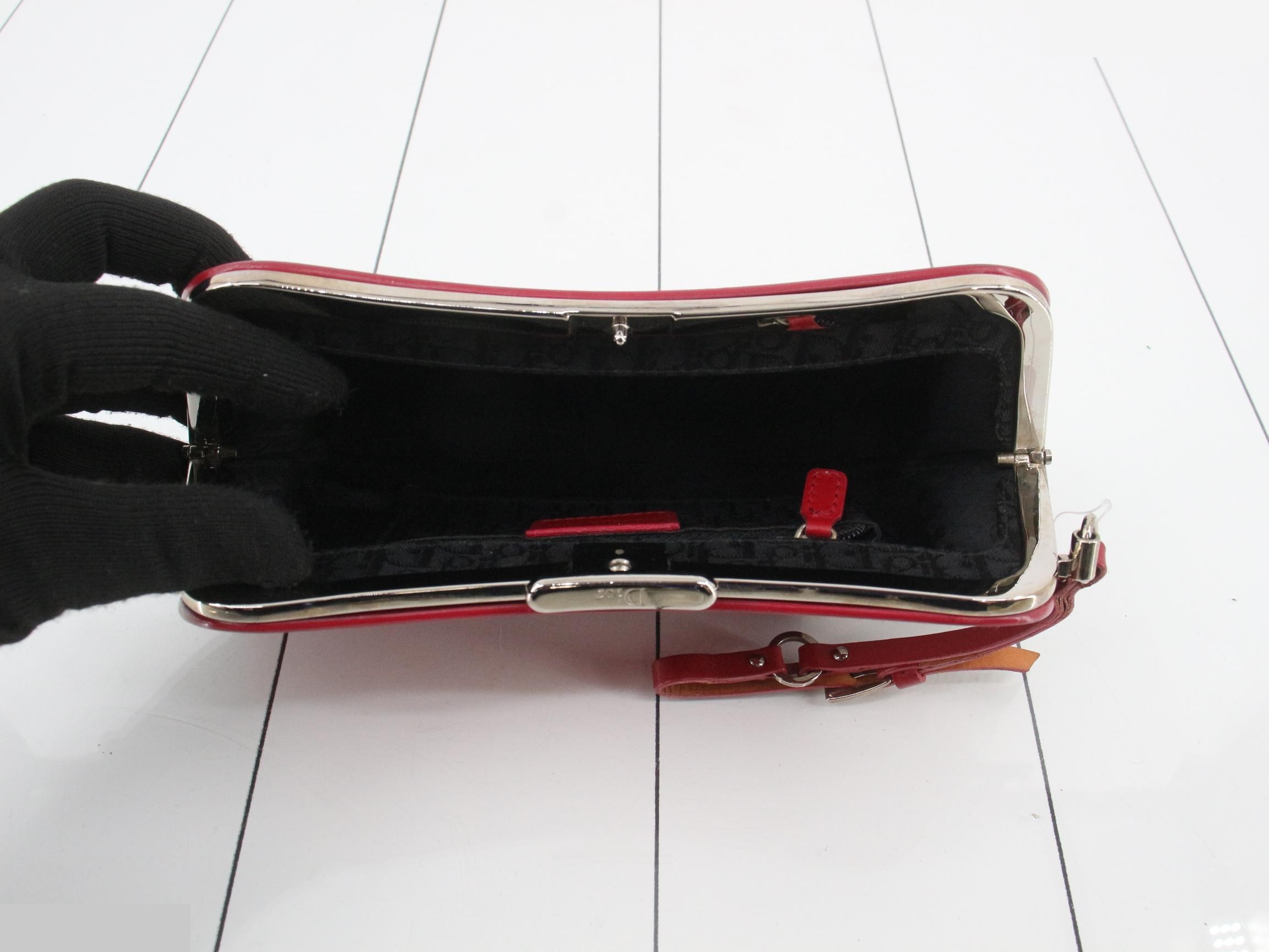 Other lines: Bags, clutches, pochettes, bondage style clutch, red — view 4