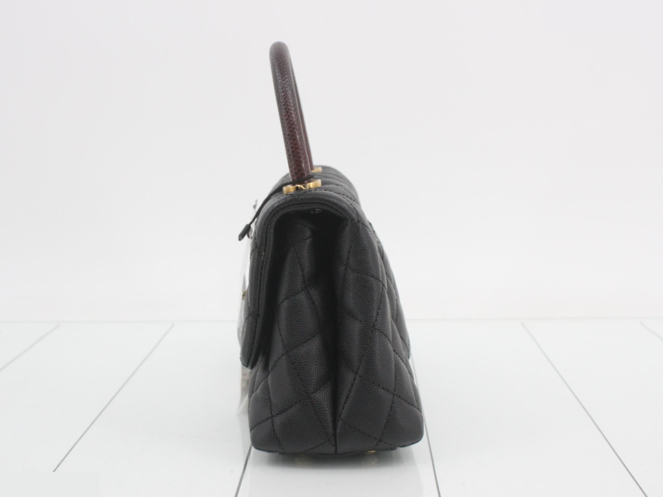 Coco Handle Caviar Skin 2-Way Handbag — view 3