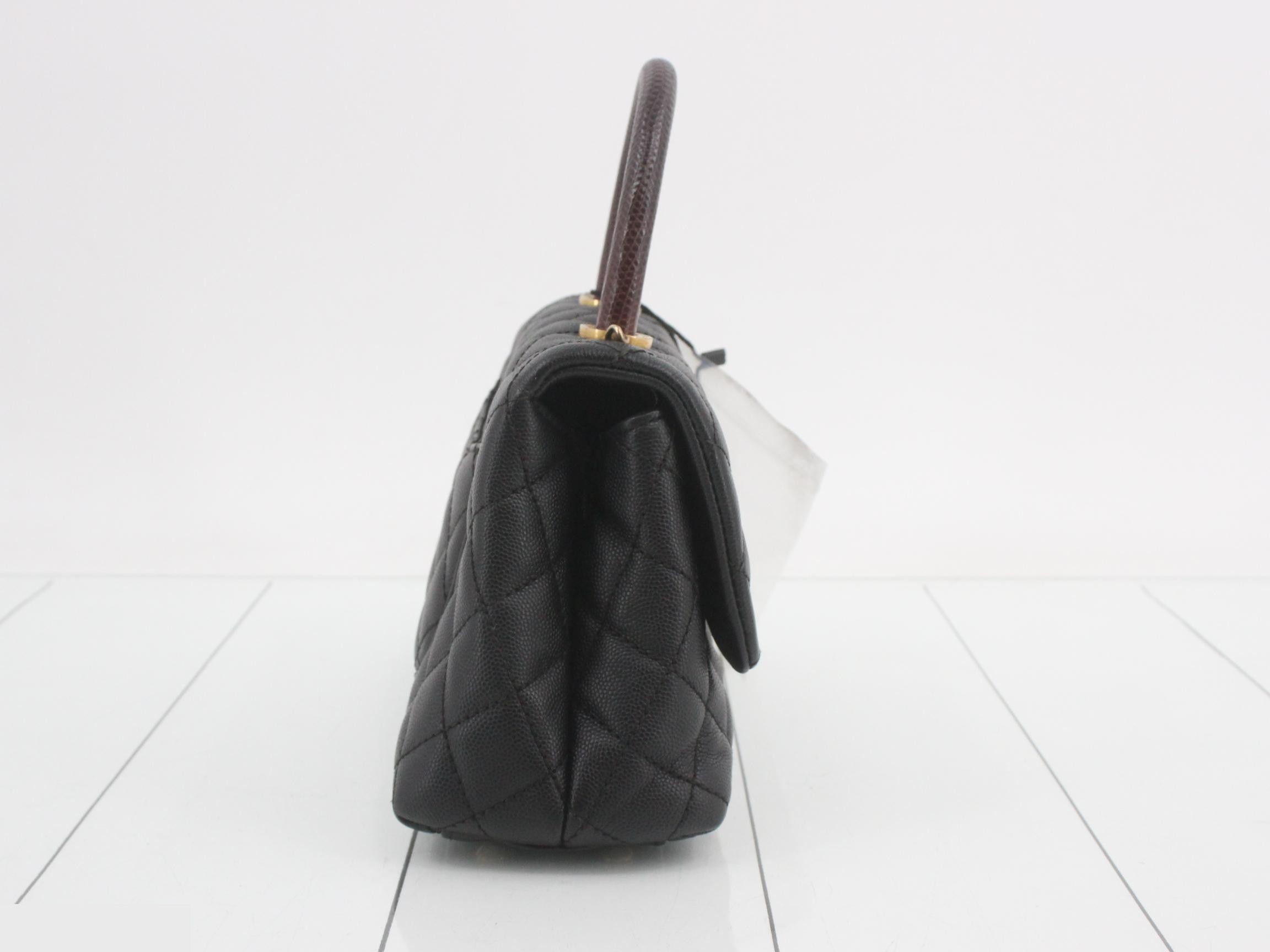 Coco Handle Caviar Skin 2-Way Handbag — view 4