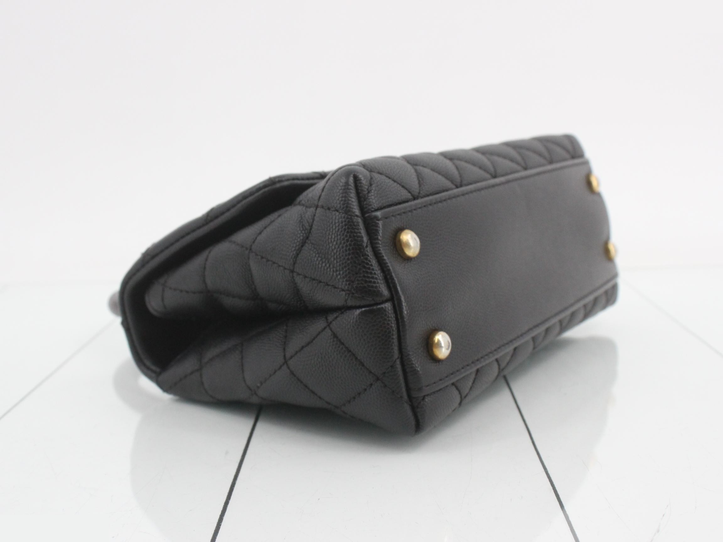 Coco Handle Caviar Skin 2-Way Handbag — view 5
