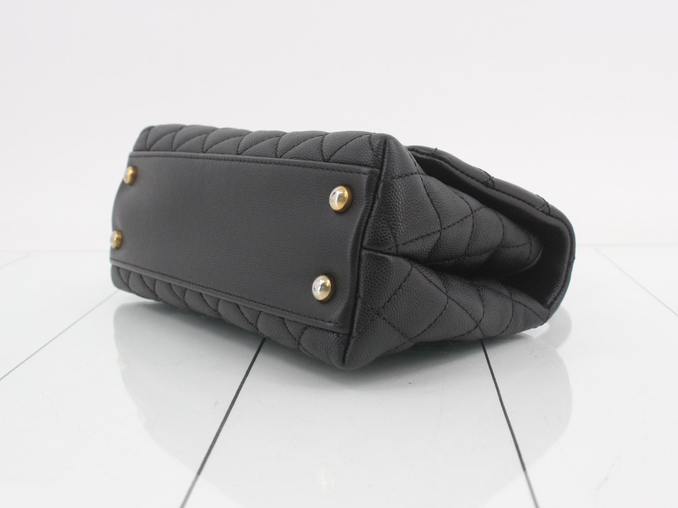 Coco Handle Caviar Skin 2-Way Handbag — view 6
