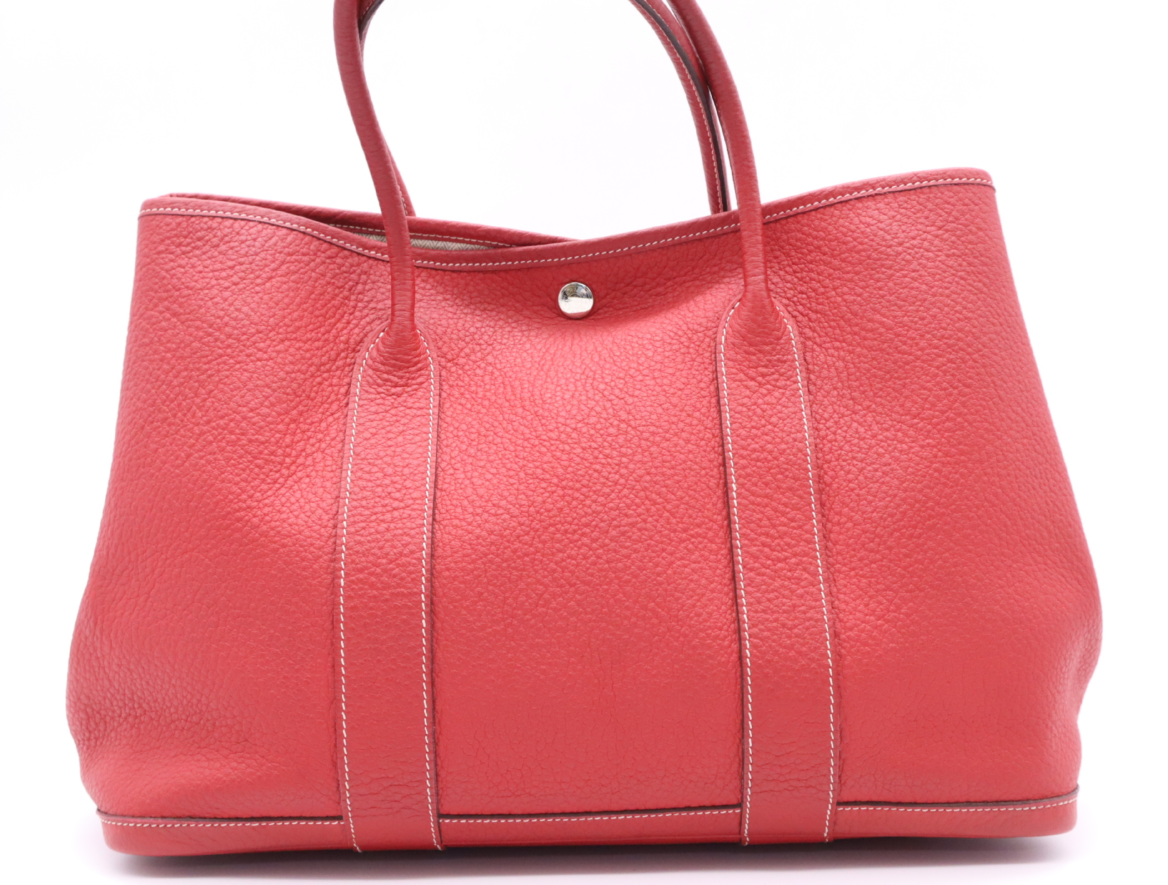 Leather Garden Party PM Red Silver Hardware with Dust Bag P Stamp 2012 Handbag — view 2