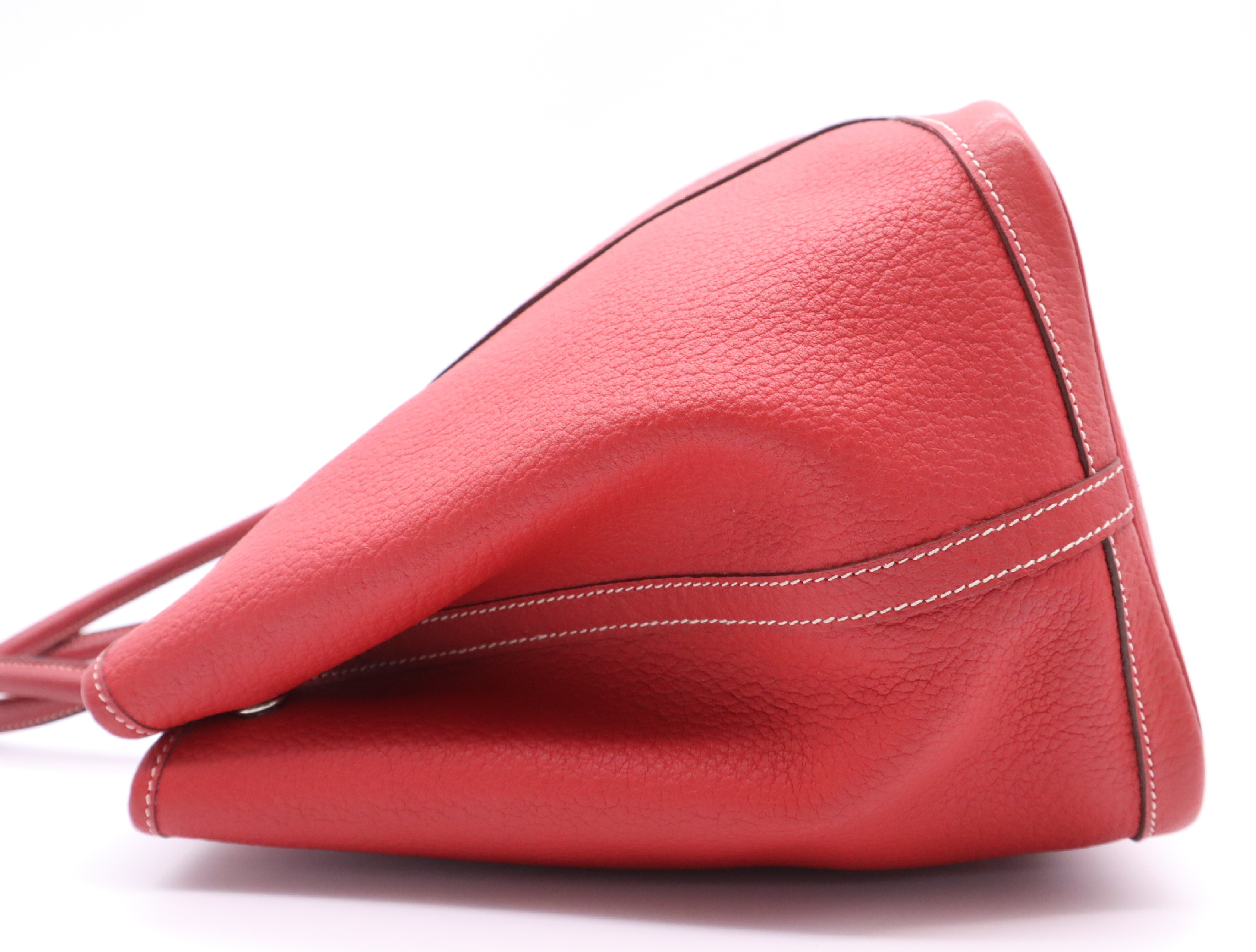 Leather Garden Party PM Red Silver Hardware with Dust Bag P Stamp 2012 Handbag — view 3