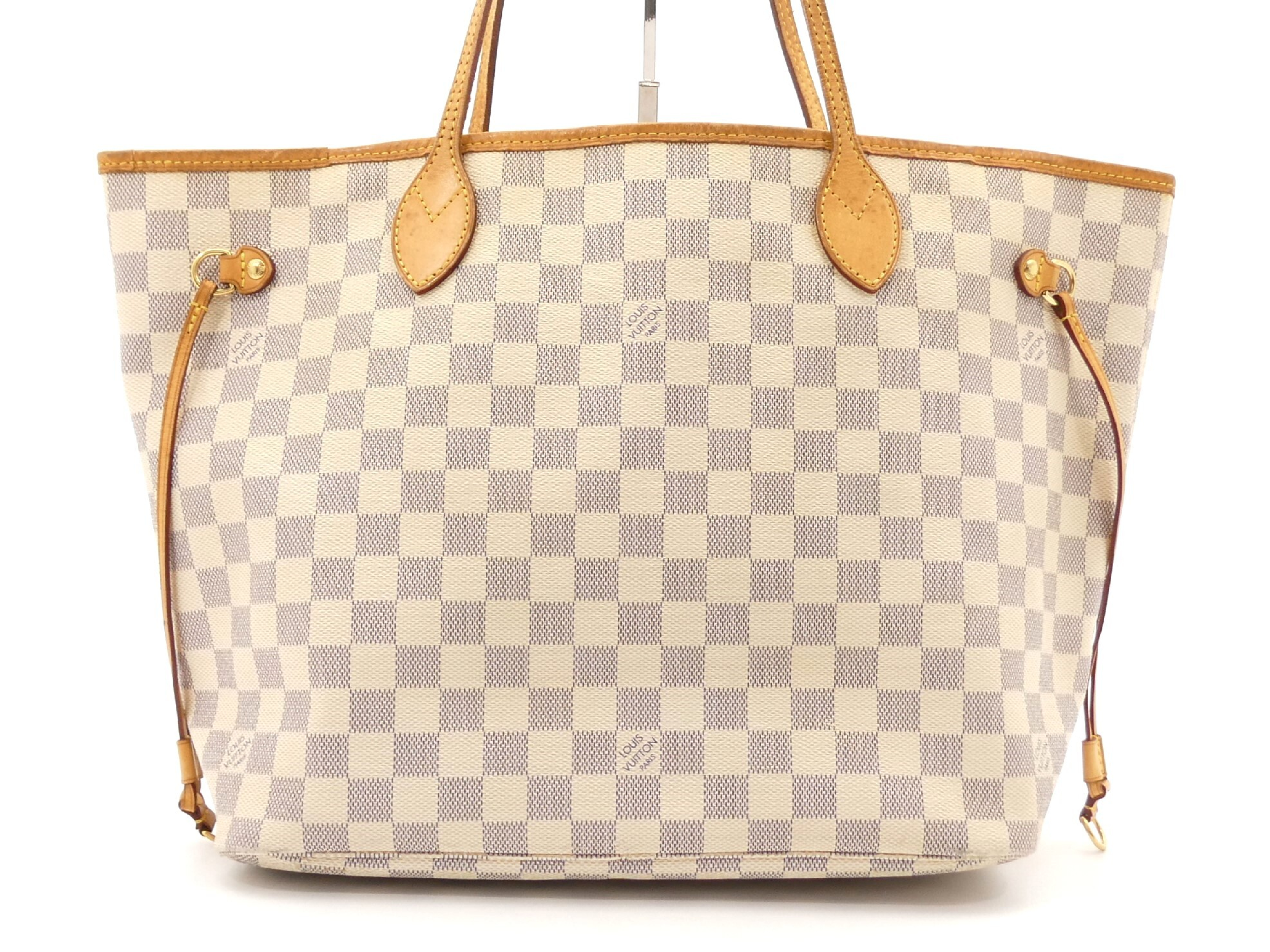 Damier Azur Neverfull MM Shoulder Bag — view 2
