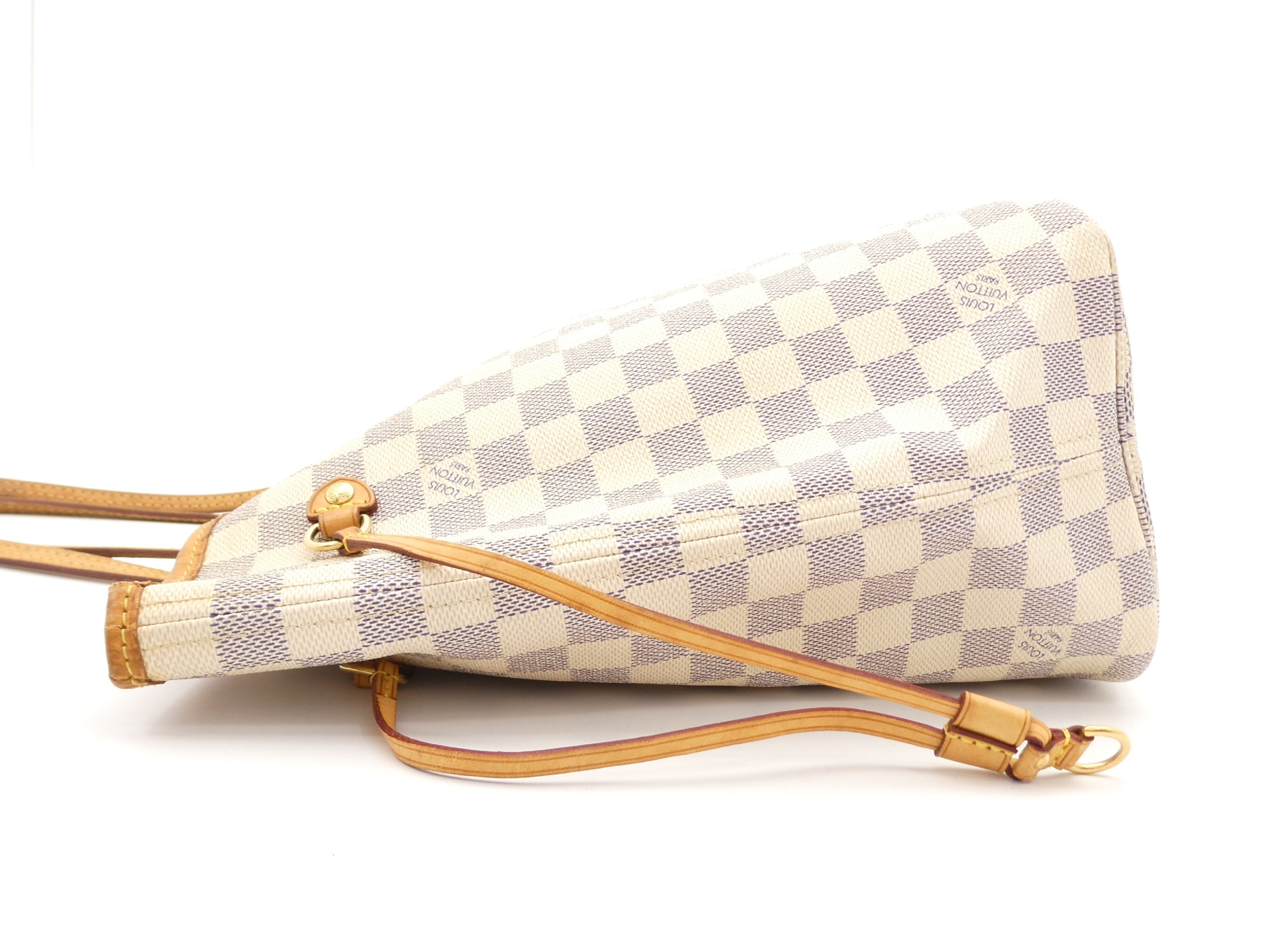 Damier Azur Neverfull MM Shoulder Bag — view 3