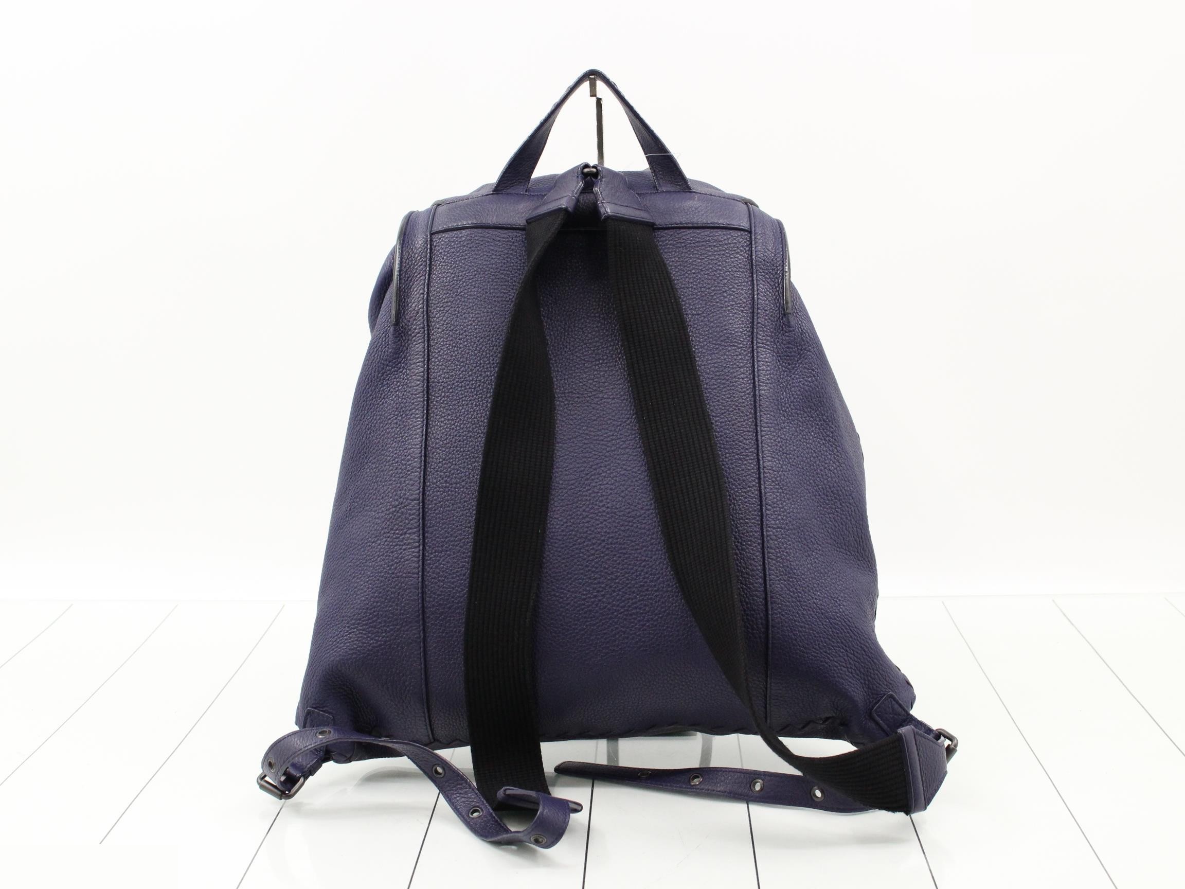 Intrecciato Leather Backpack — view 2