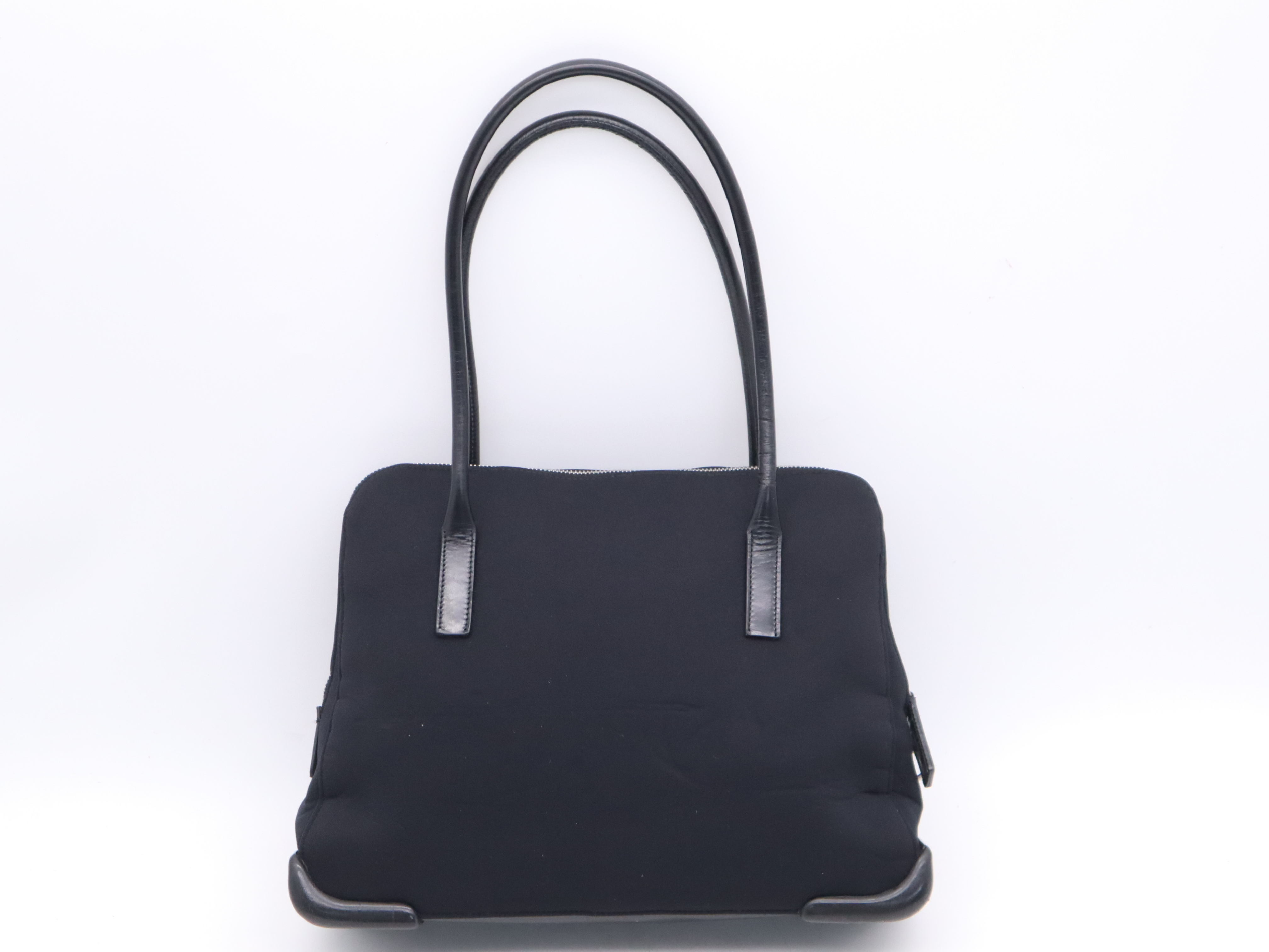 Urethane Tote Bag, Black, Silver Hardware, Includes Padlock, 2 Keys, and Clochette. — view 2
