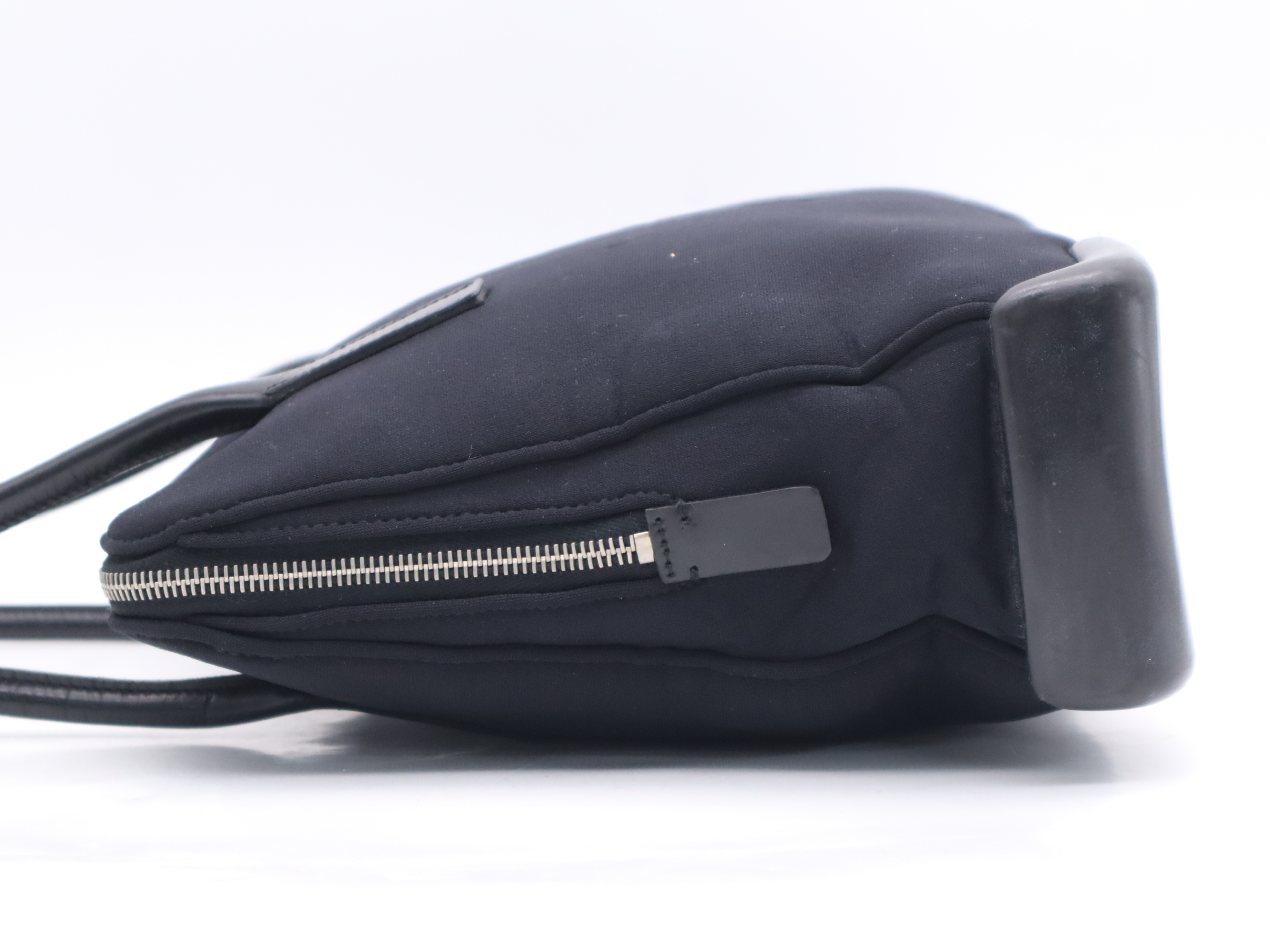 Urethane Tote Bag, Black, Silver Hardware, Includes Padlock, 2 Keys, and Clochette. — view 3