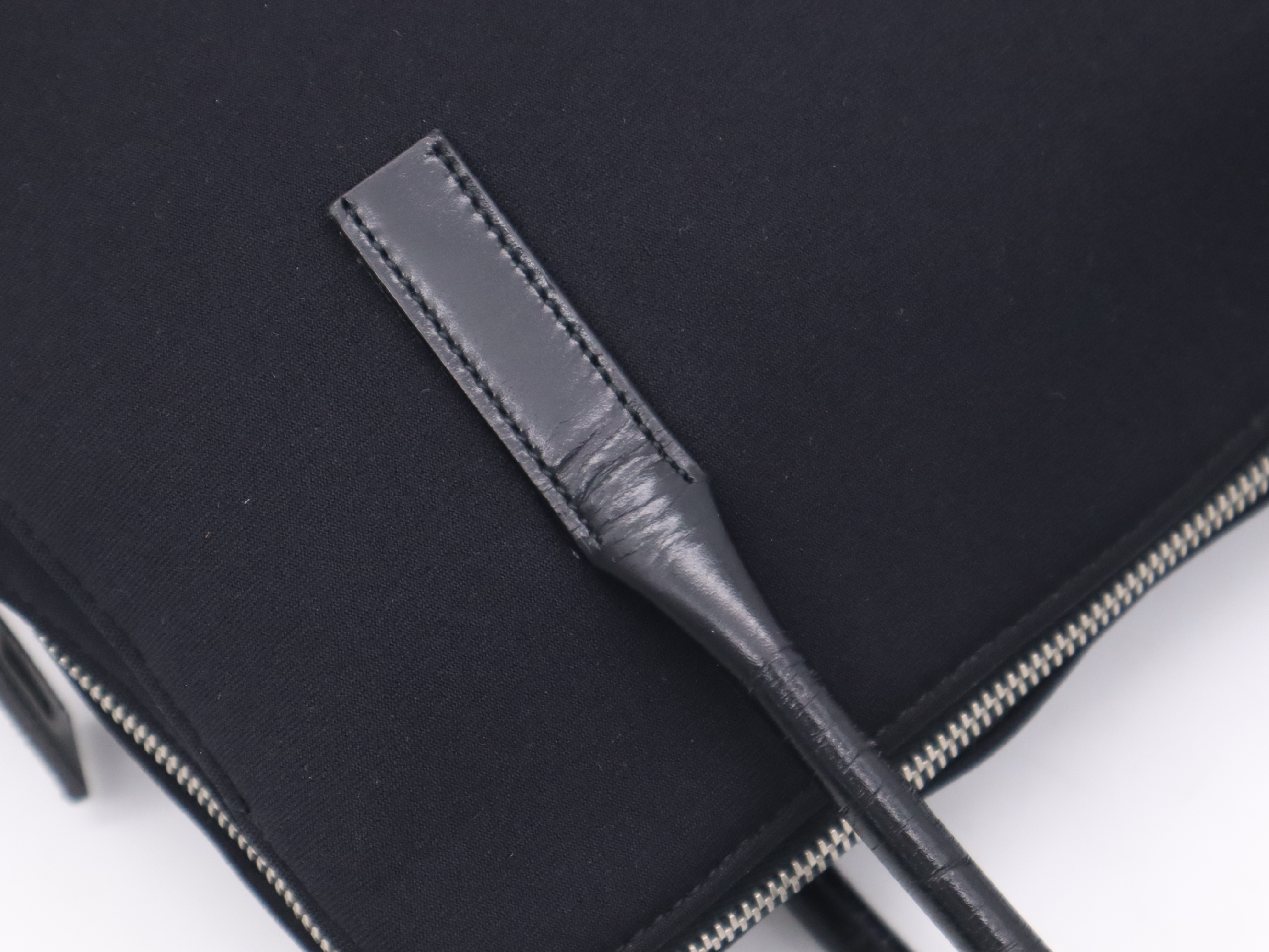 Urethane Tote Bag, Black, Silver Hardware, Includes Padlock, 2 Keys, and Clochette. — view 7