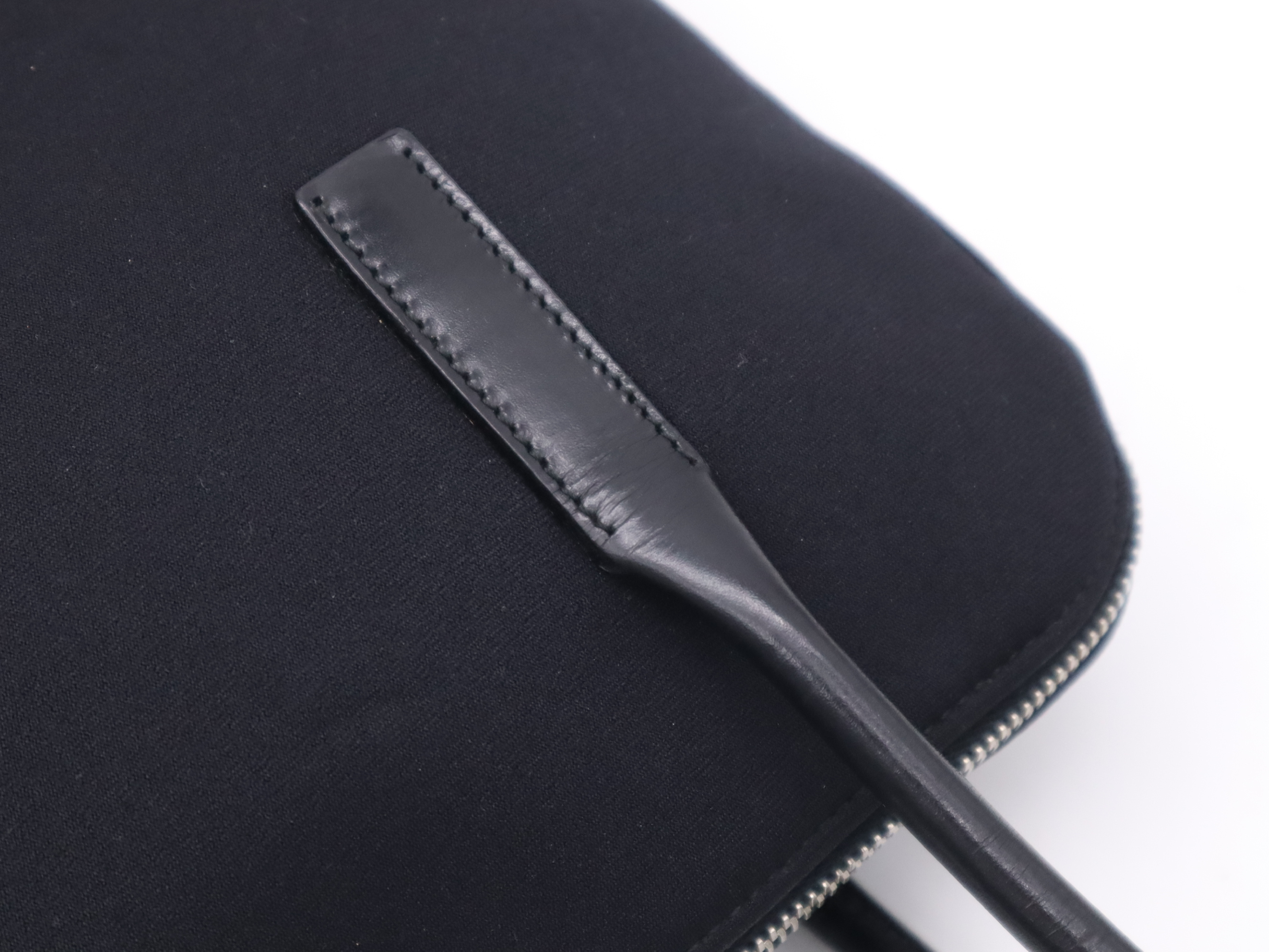 Urethane Tote Bag, Black, Silver Hardware, Includes Padlock, 2 Keys, and Clochette. — view 8