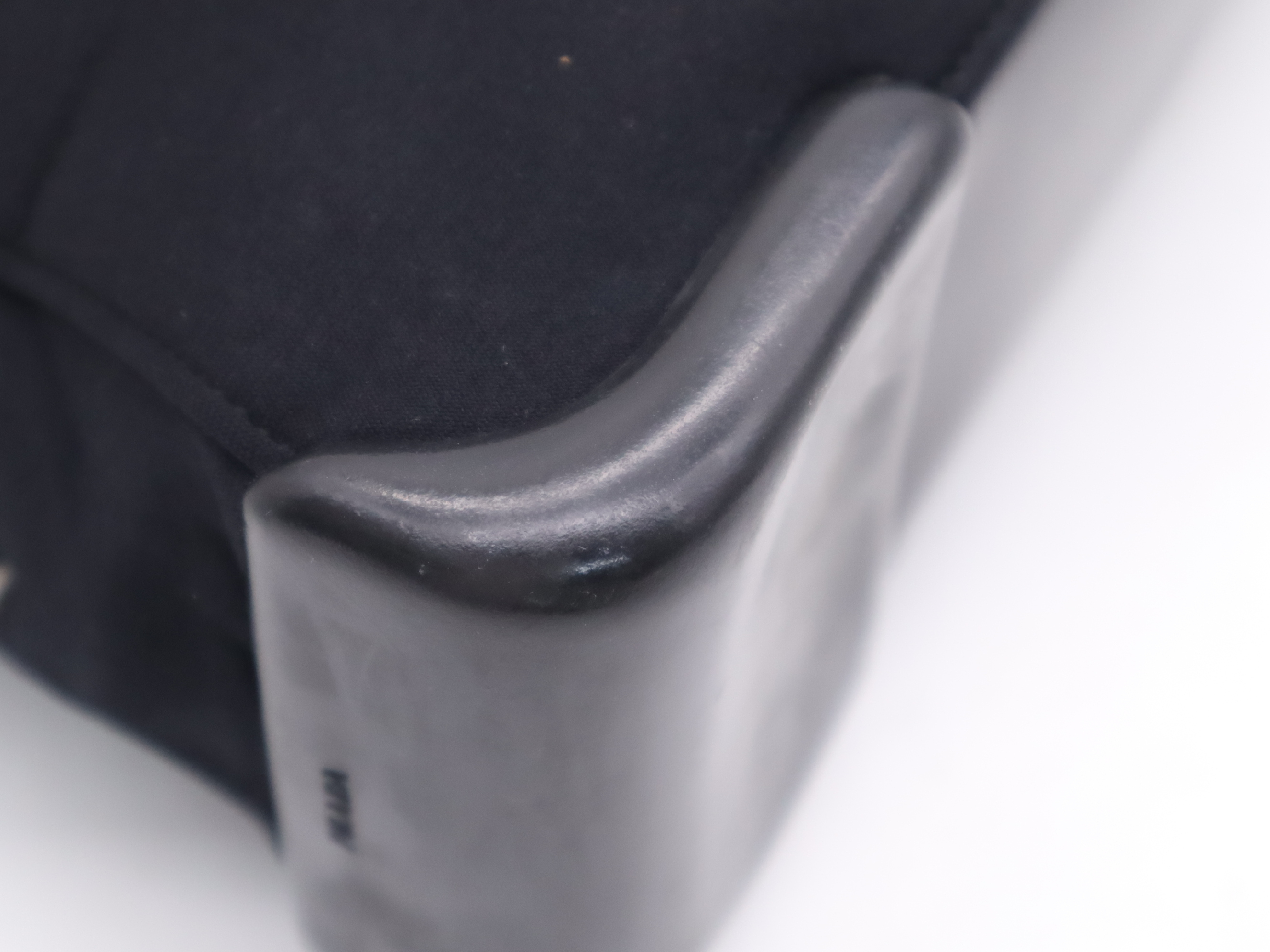 Urethane Tote Bag, Black, Silver Hardware, Includes Padlock, 2 Keys, and Clochette. — view 10