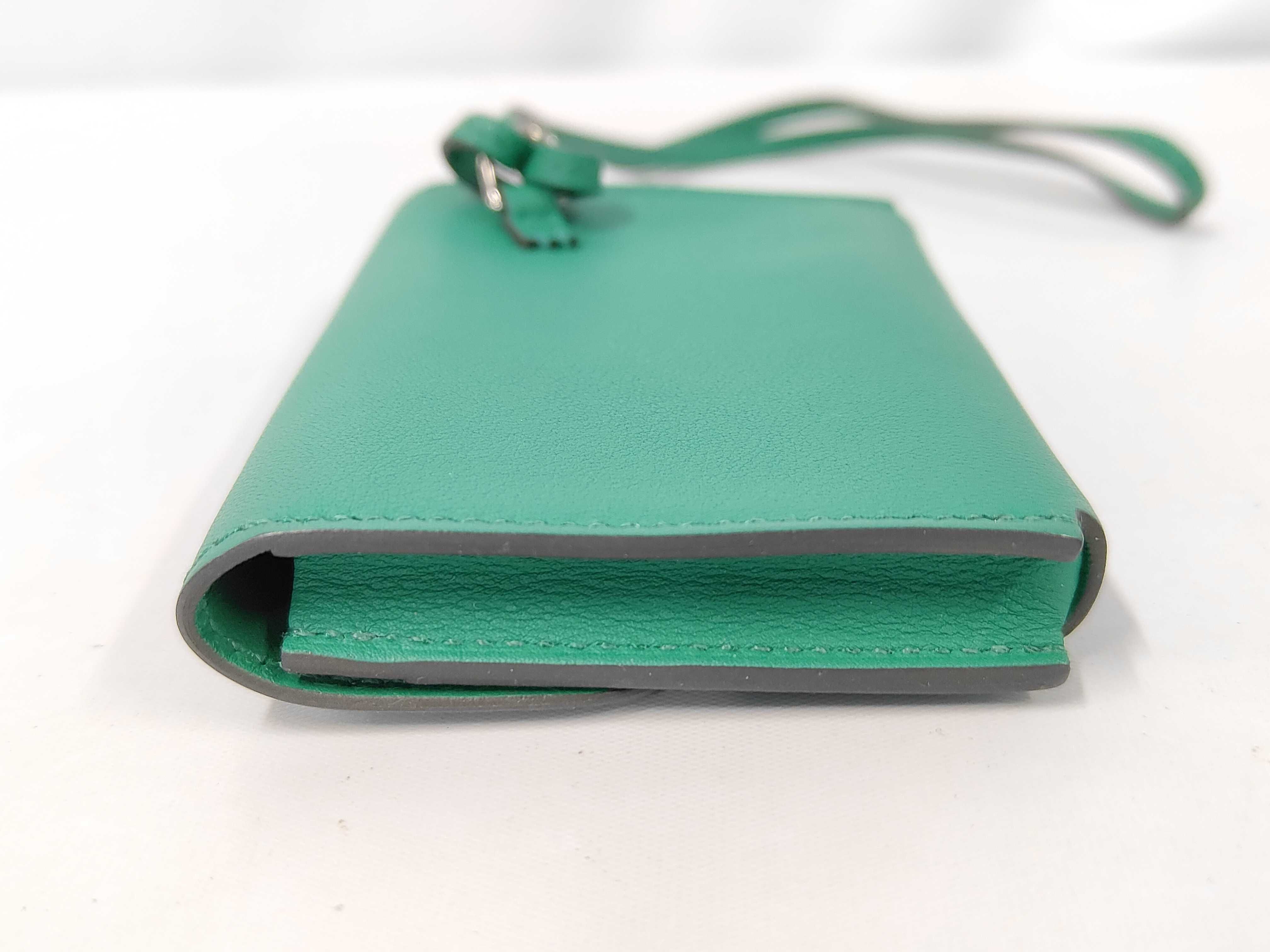 Nap Veau Swift Card Case, Mint Silver Hardware, W: 2024, Coin Case — view 5