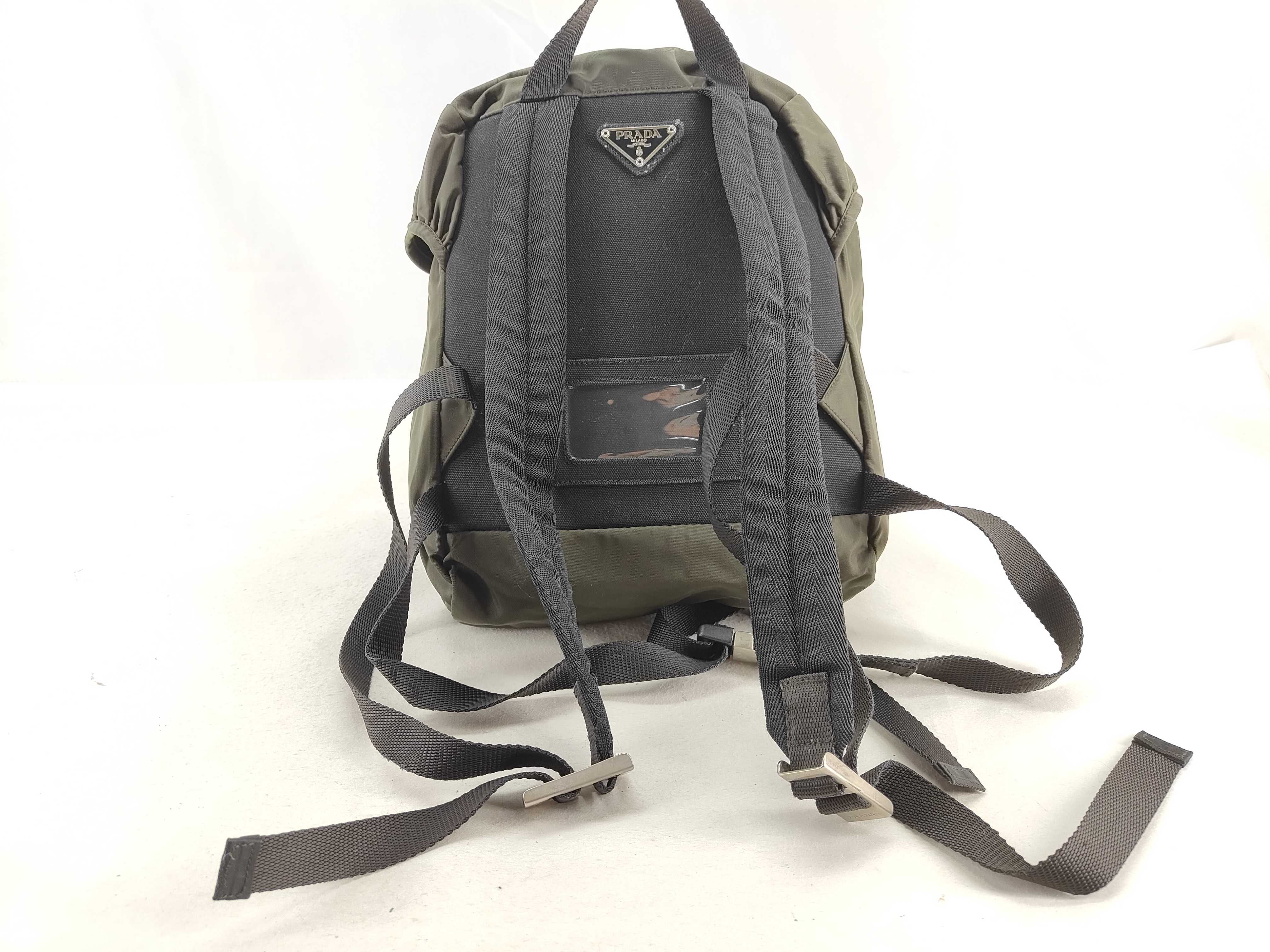 Nylon Backpack, Khaki — view 3