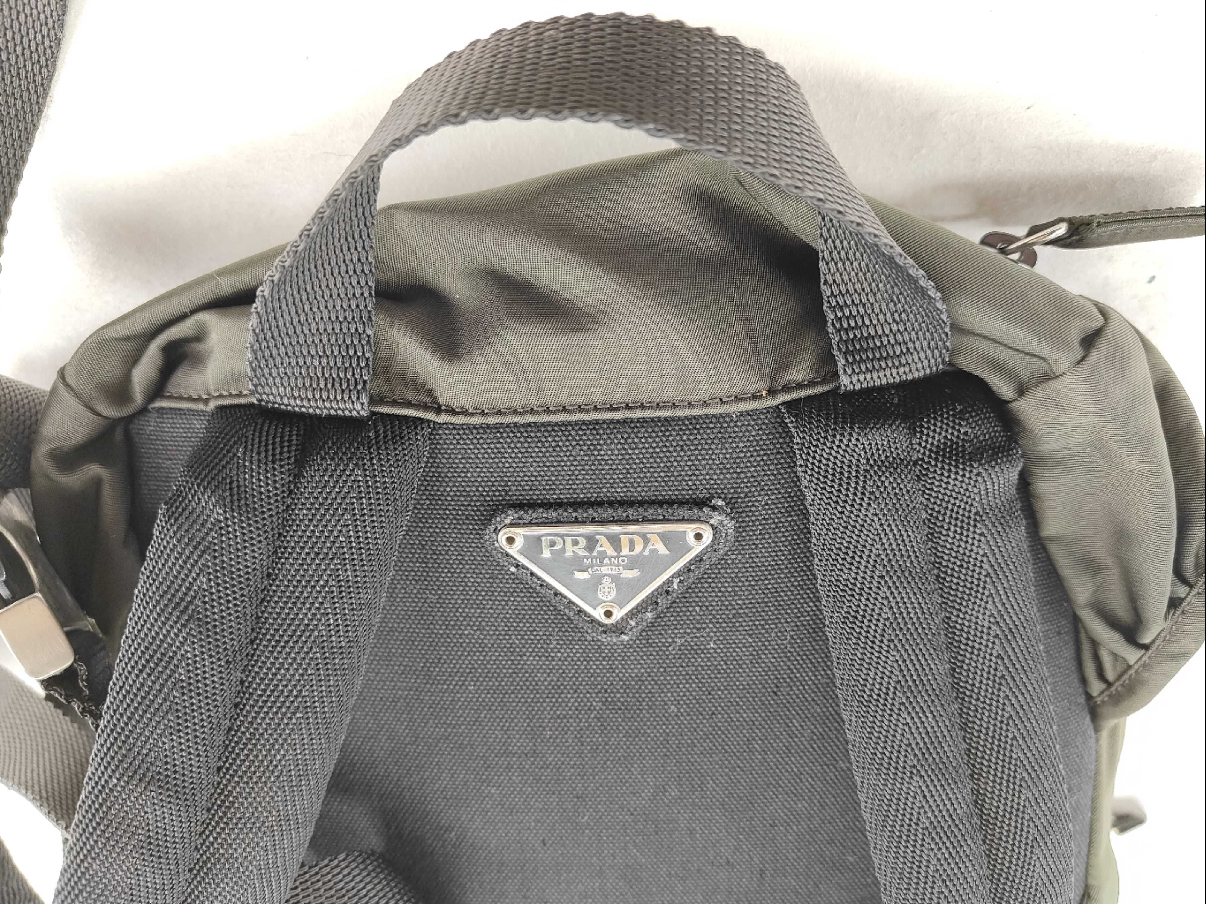 Nylon Backpack, Khaki — view 6