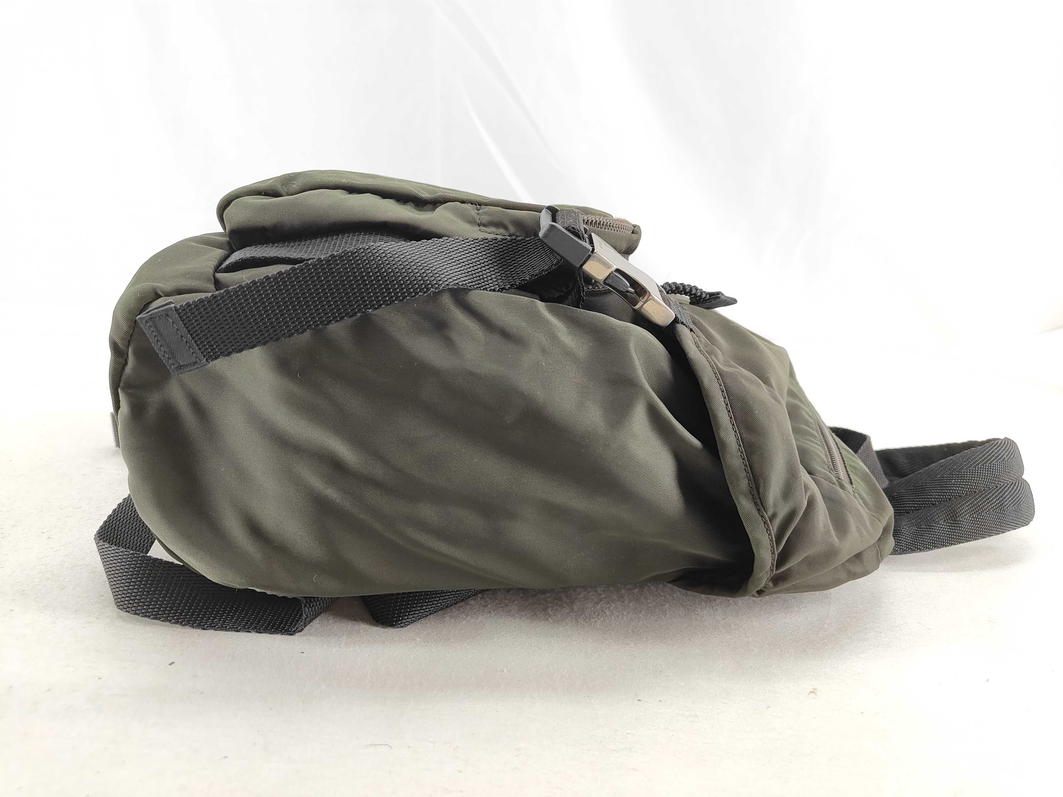 Nylon Backpack, Khaki — view 9