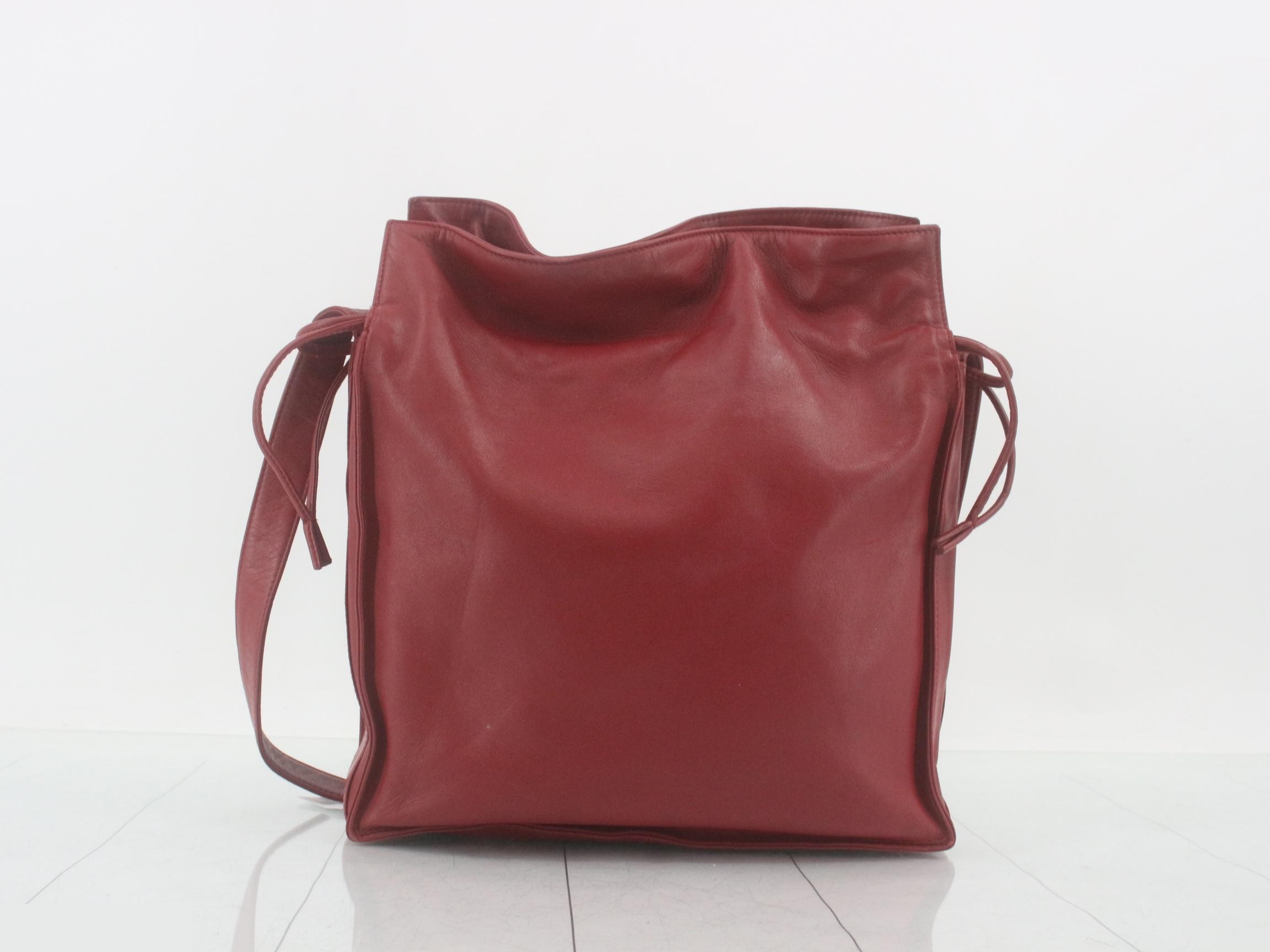 Nappa Anagram Shoulder Bag, Red — view 2