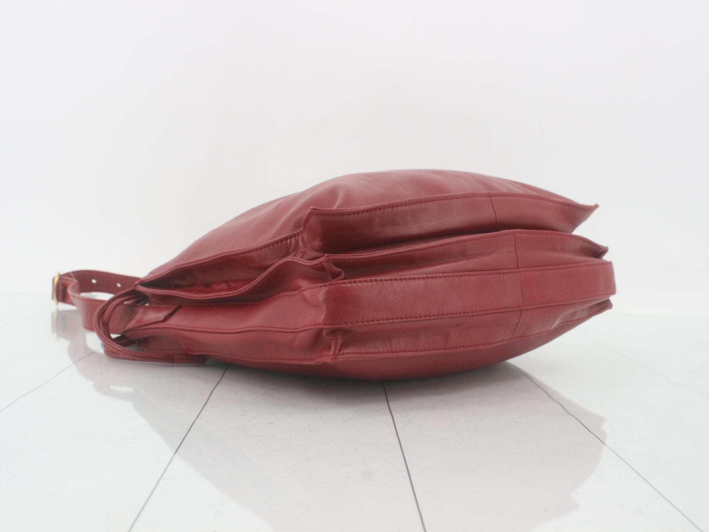 Nappa Anagram Shoulder Bag, Red — view 5