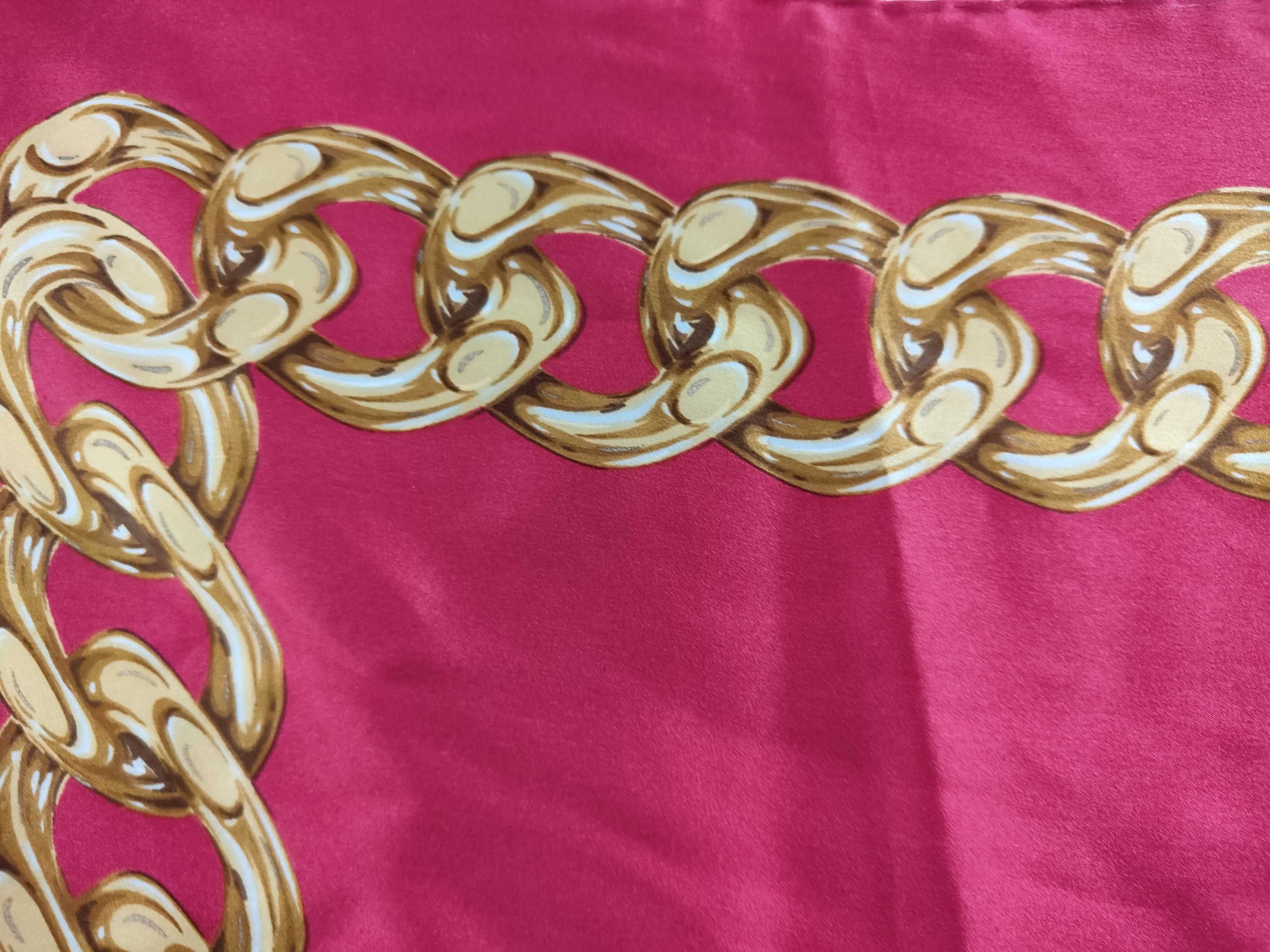 Coco Mark Red Gold Floral Large Silk Scarf Accessories (VO8279) Other Accessories — view 6