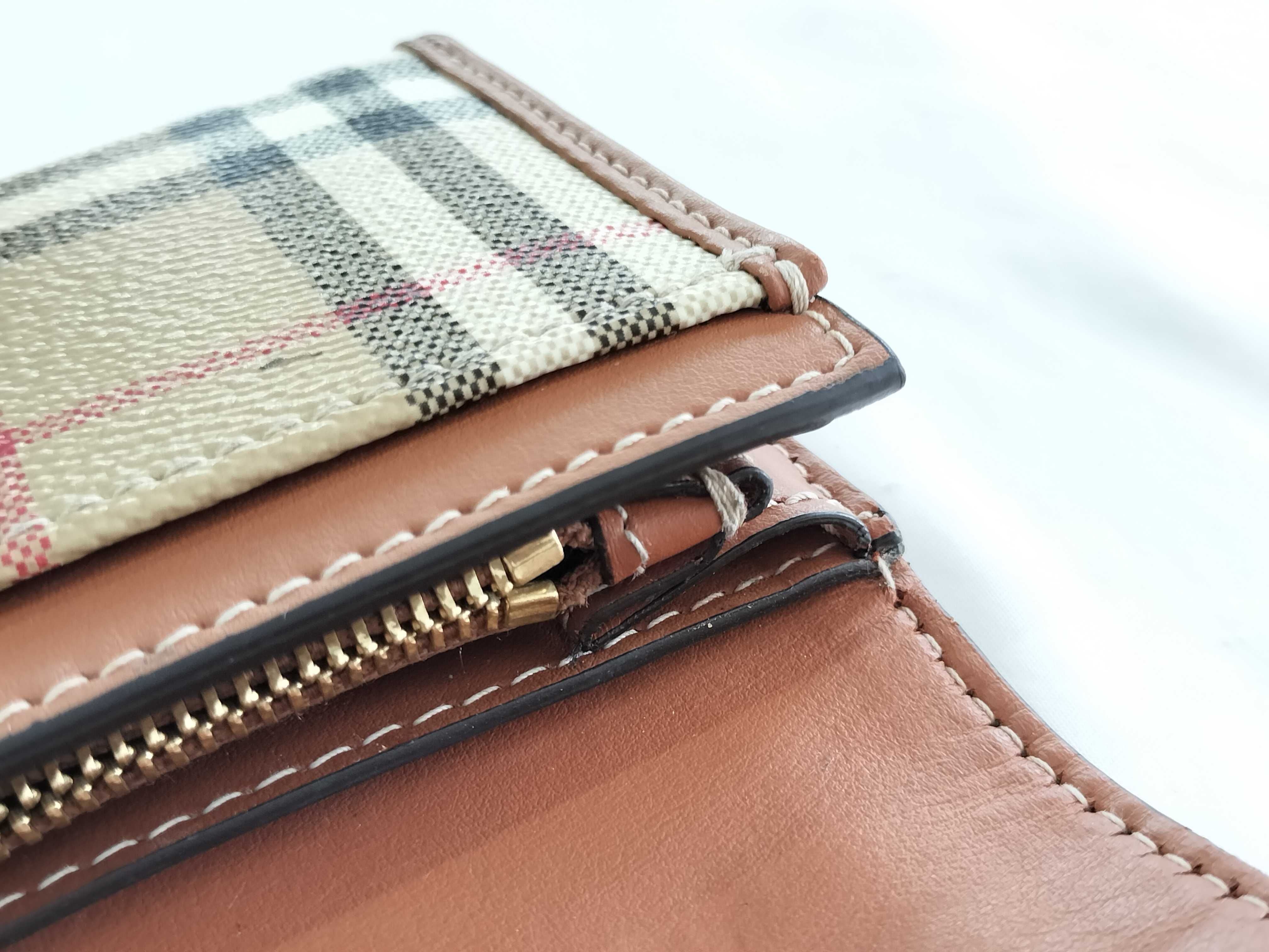 checkered long wallet — view 7