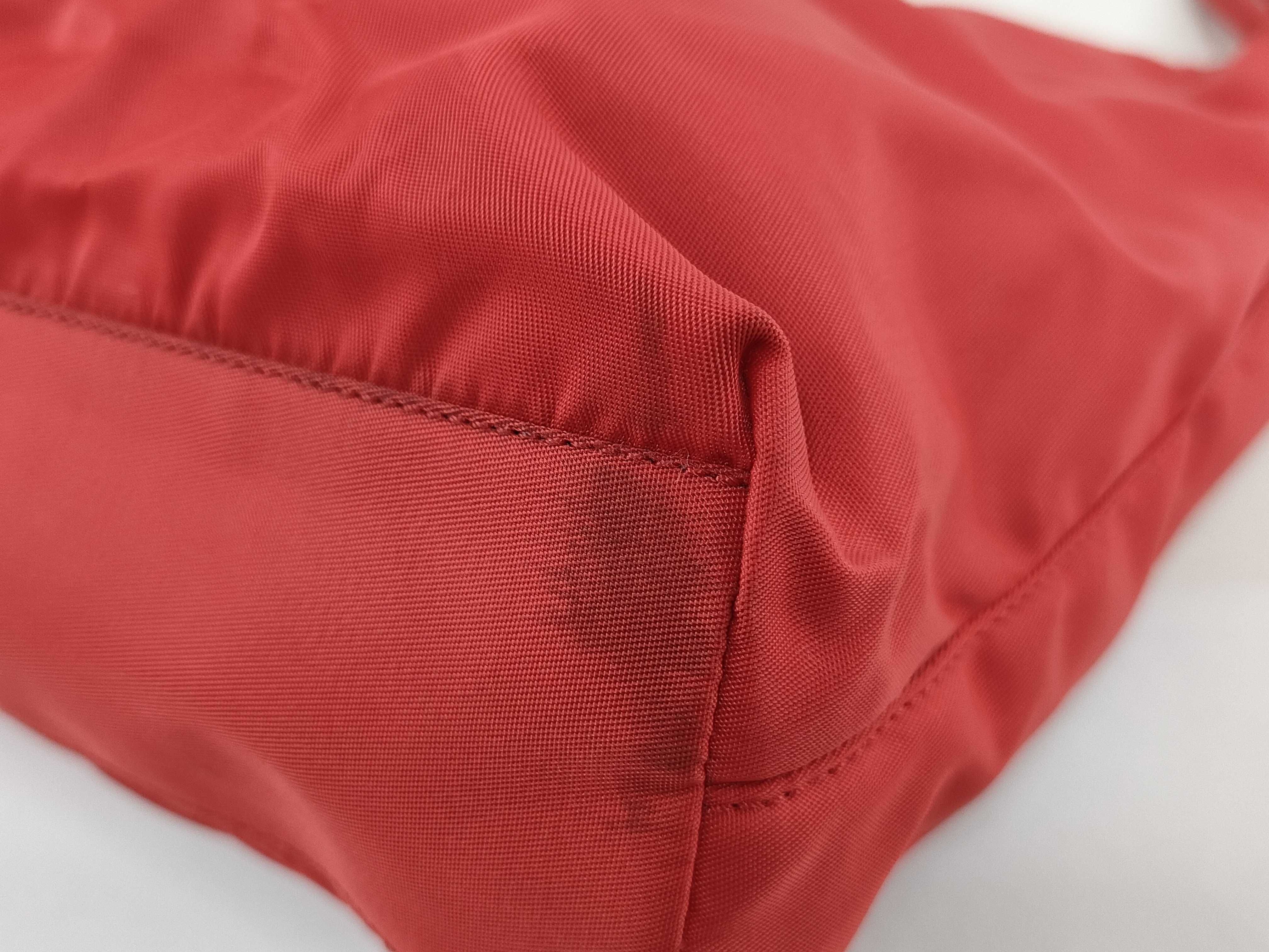 Nylon Tessuto Tote Bag (Red) — view 4