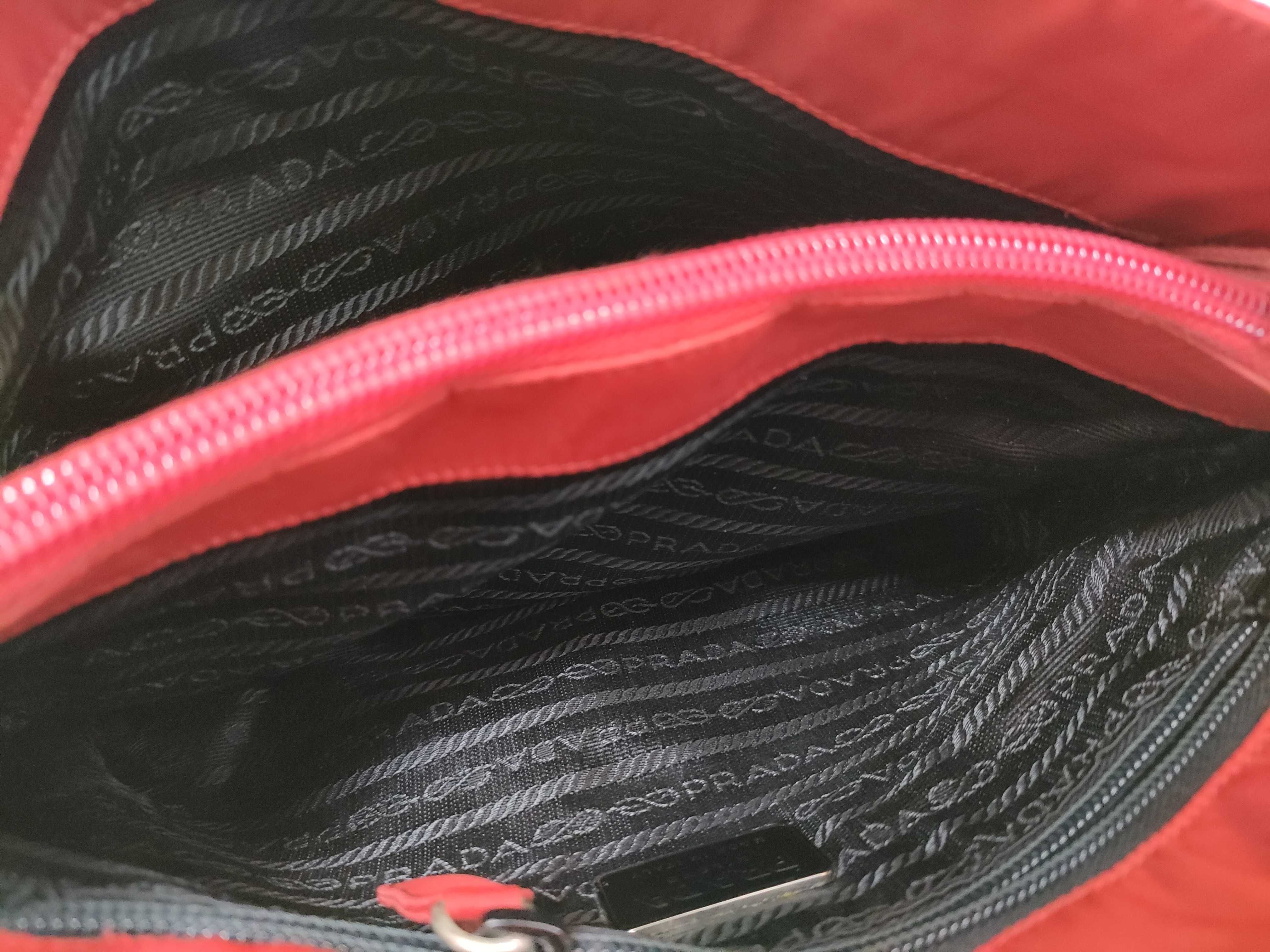 Nylon Tessuto Tote Bag (Red) — view 8