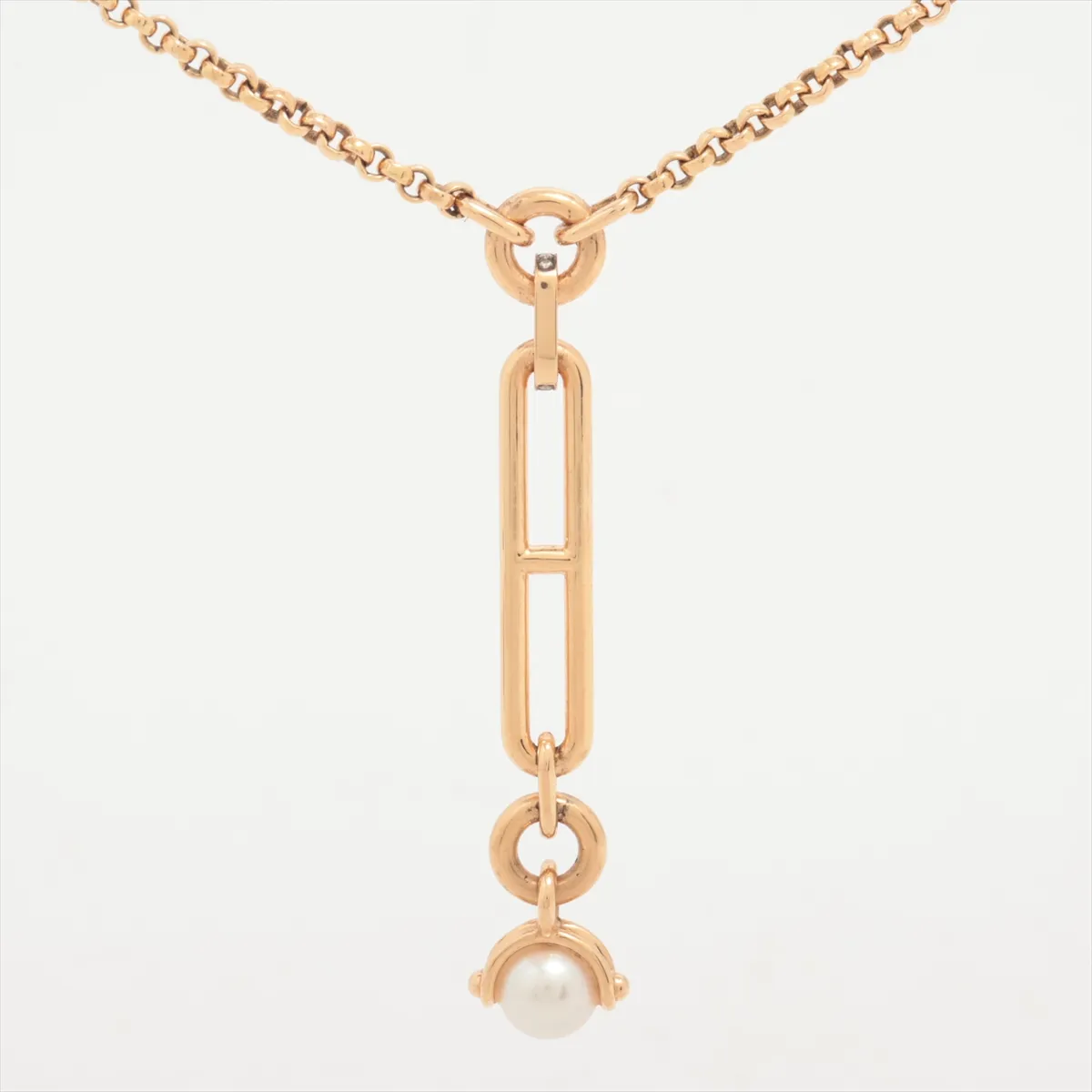 Chandler Chaine d'Ancre Diamond Pearl Necklace 750(PG) 27.2g ST 21AP161111 — view 2