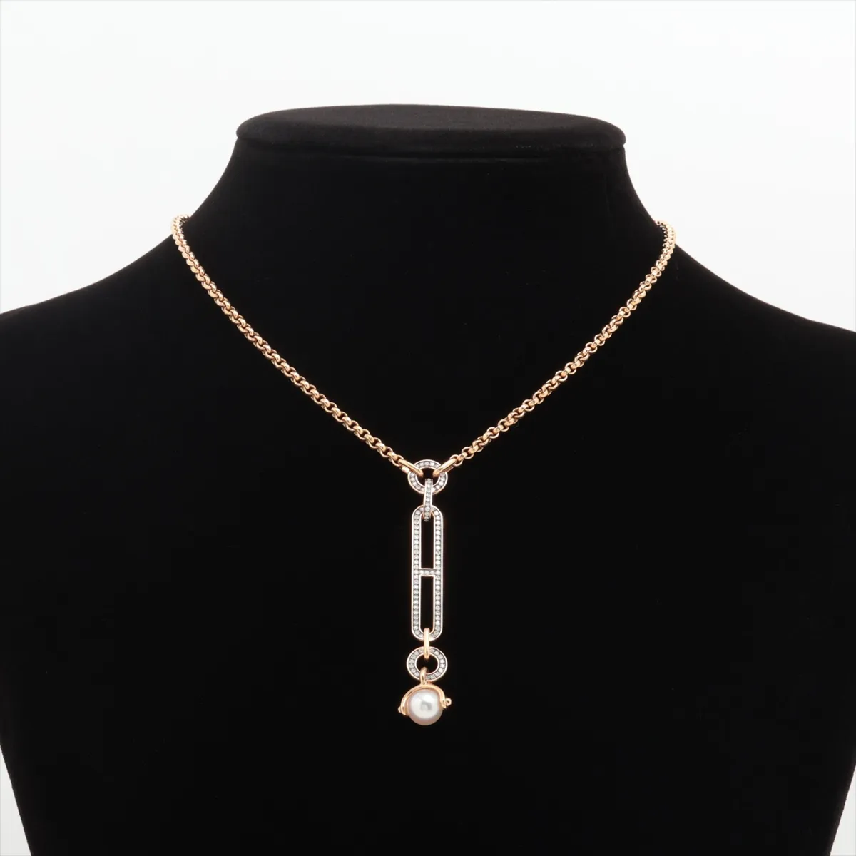 Chandler Chaine d'Ancre Diamond Pearl Necklace 750(PG) 27.2g ST 21AP161111 — view 5