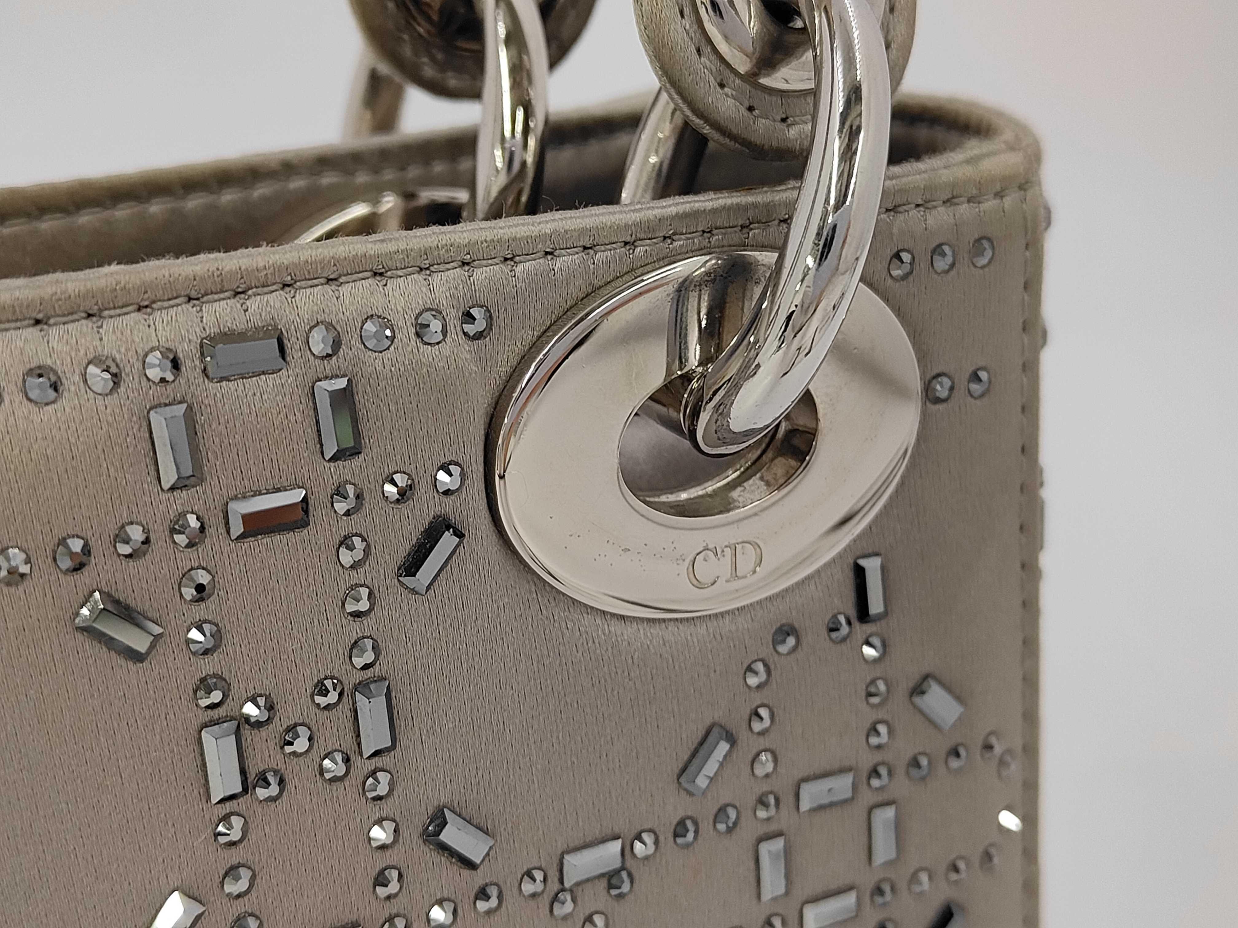Lady Grey Cannage Satin Shoulder Bag/Handbag — view 3