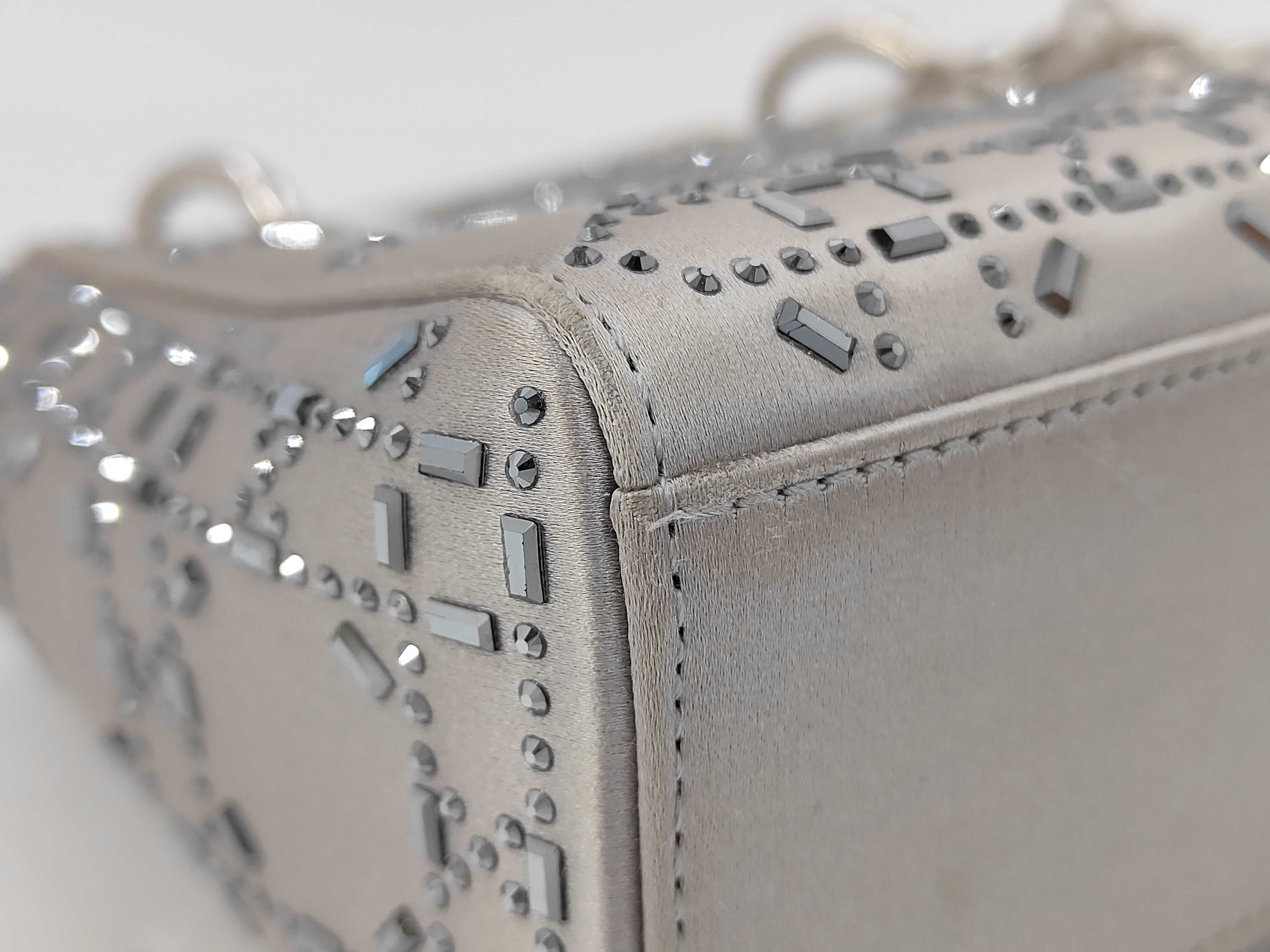 Lady Grey Cannage Satin Shoulder Bag/Handbag — view 6