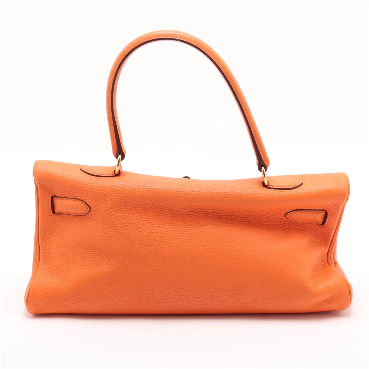 [Individually packaged] Hermes Kelly 42 Shoulder Bag, Taurillon Clemence Leather, Orange, Gold Hardware N: 2010 — view 2