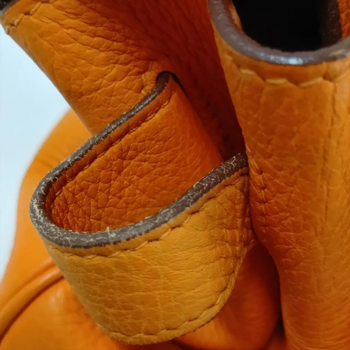 [Individually packaged] Hermes Kelly 42 Shoulder Bag, Taurillon Clemence Leather, Orange, Gold Hardware N: 2010 — view 11