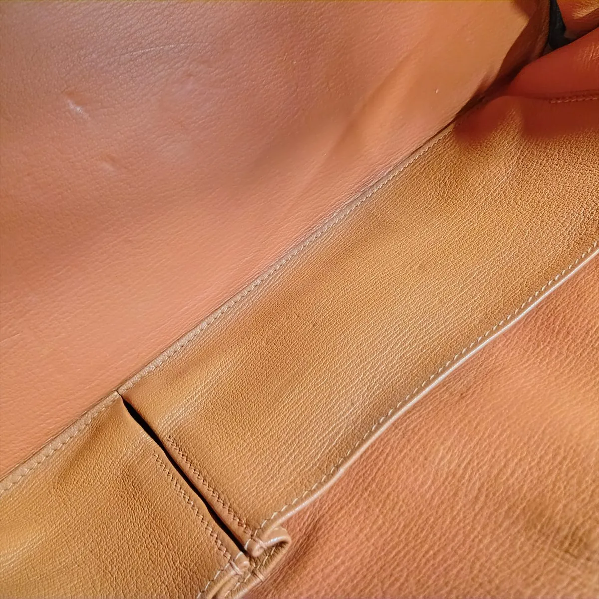 [Individually packaged] Hermes Kelly 42 Shoulder Bag, Taurillon Clemence Leather, Orange, Gold Hardware N: 2010 — view 12