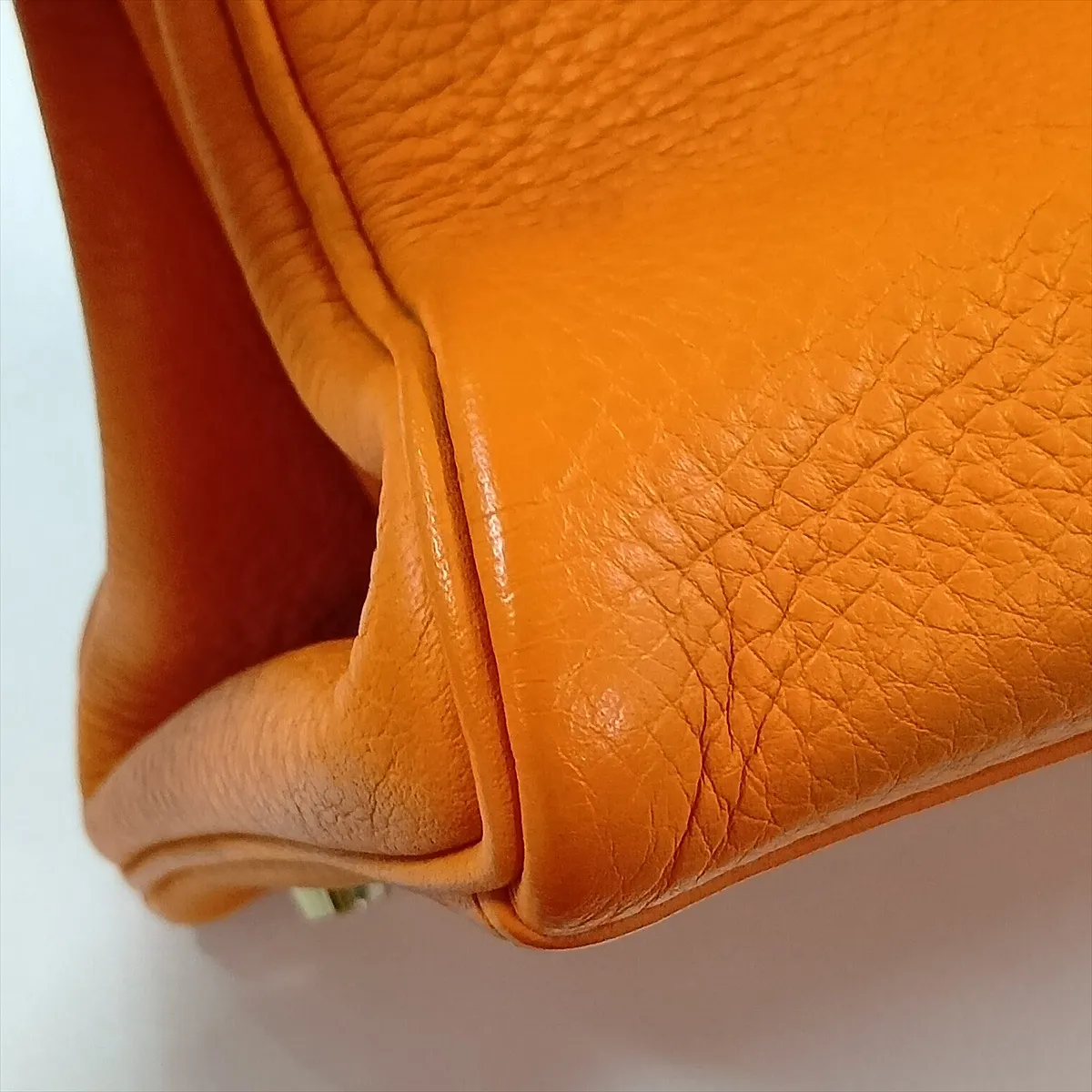 [Individually packaged] Hermes Kelly 42 Shoulder Bag, Taurillon Clemence Leather, Orange, Gold Hardware N: 2010 — view 13
