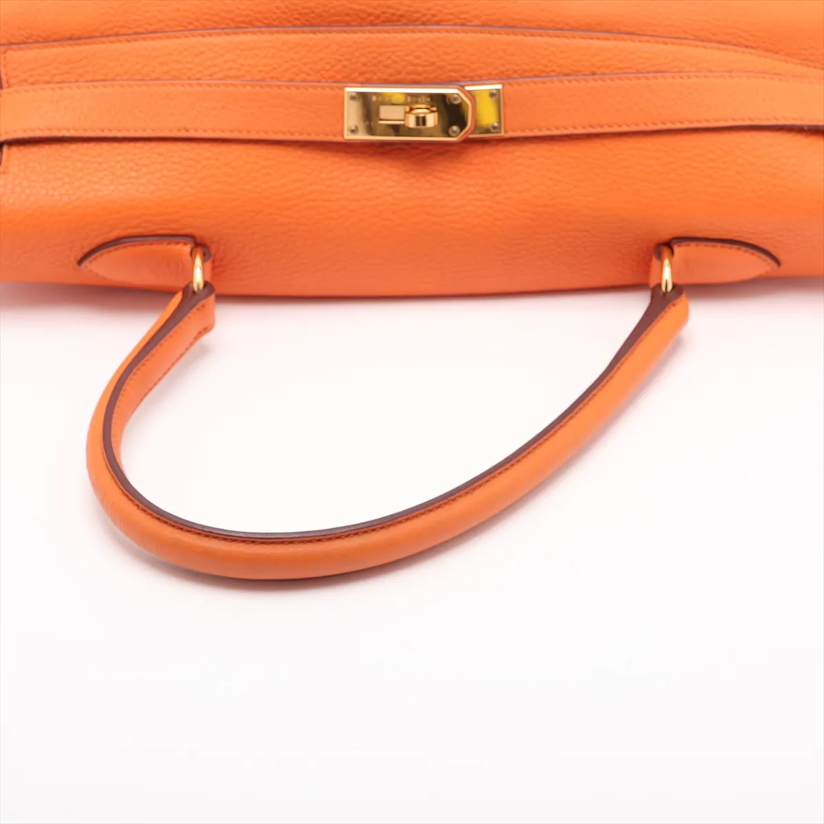 [Individually packaged] Hermes Kelly 42 Shoulder Bag, Taurillon Clemence Leather, Orange, Gold Hardware N: 2010 — view 5