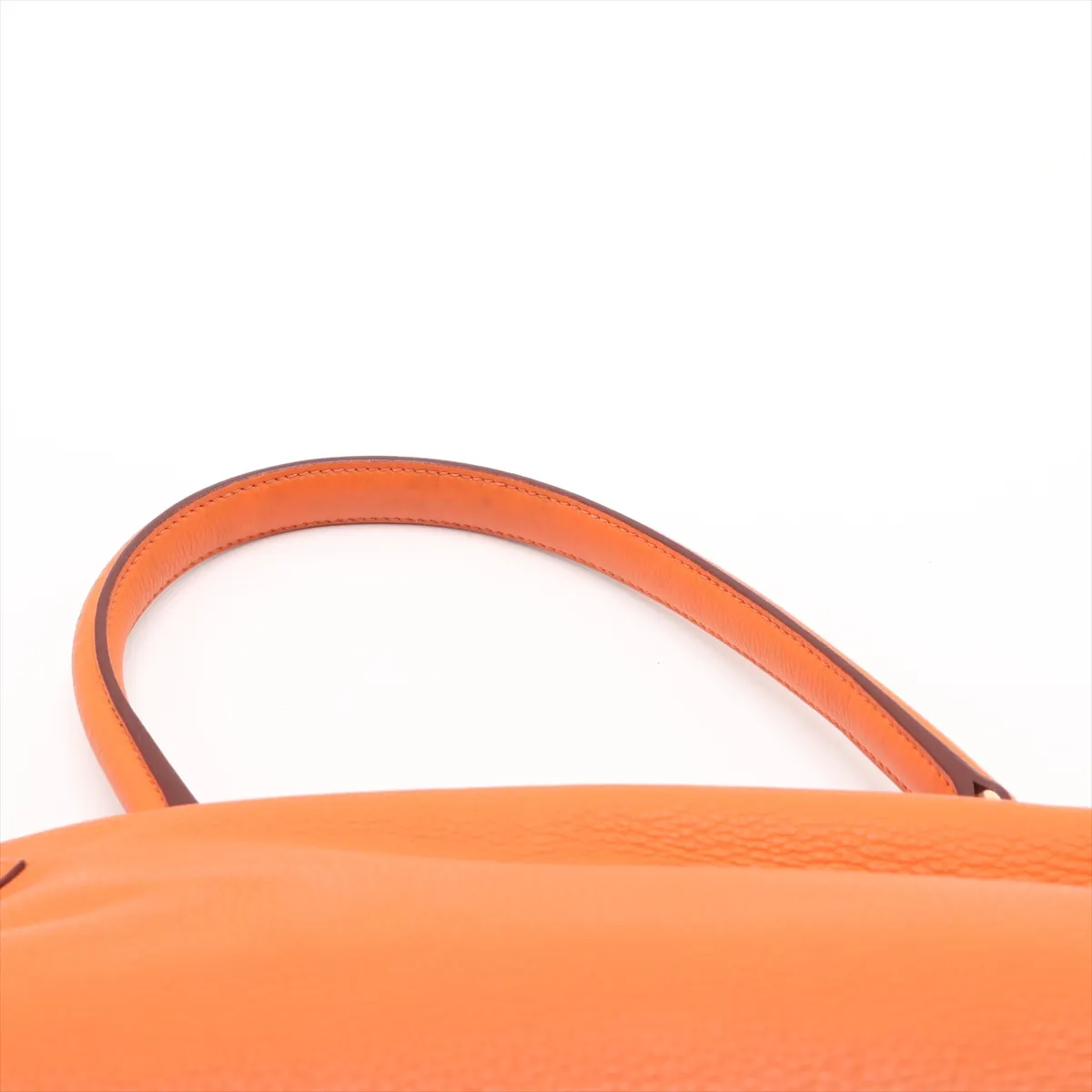 [Individually packaged] Hermes Kelly 42 Shoulder Bag, Taurillon Clemence Leather, Orange, Gold Hardware N: 2010 — view 6