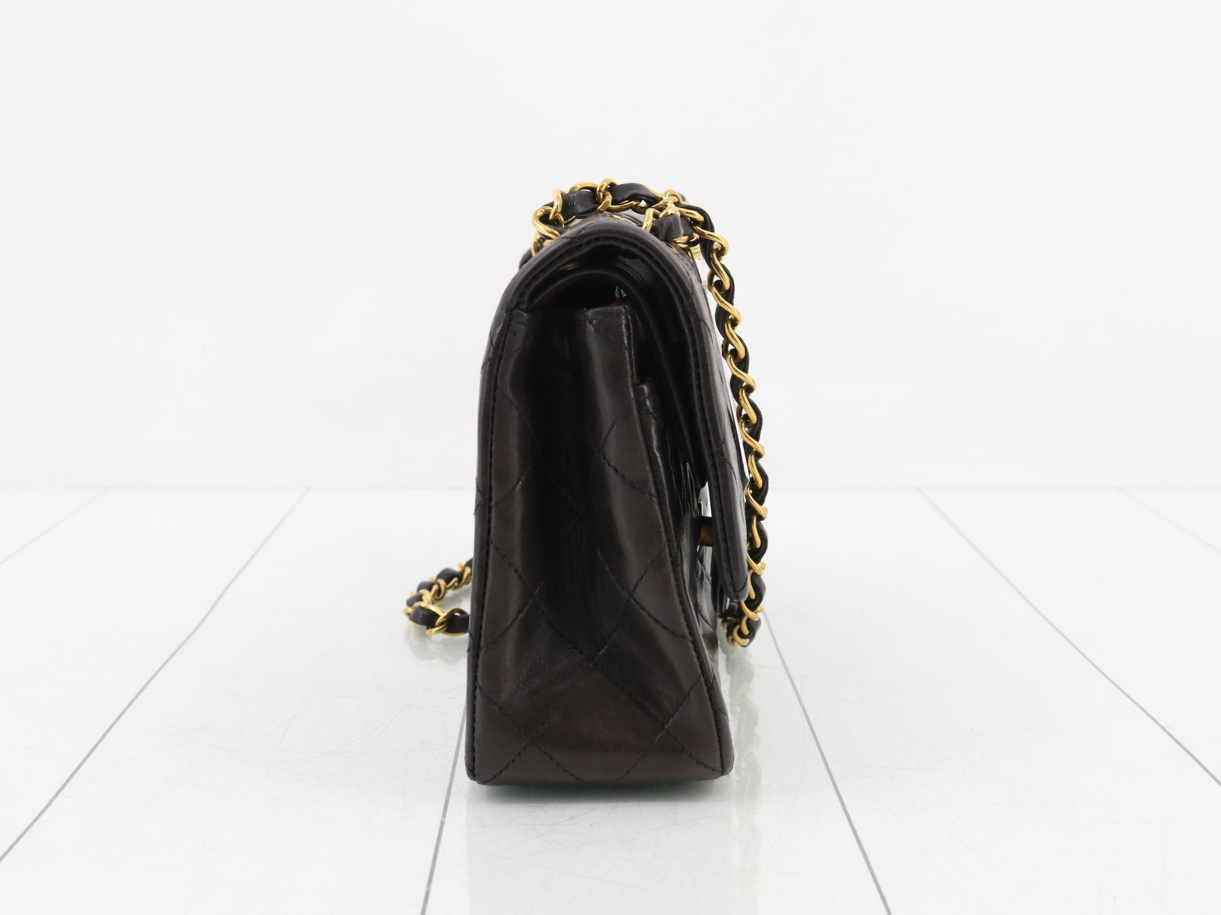 Matelassé Lambskin Double Flap Chain Shoulder Bag — view 4