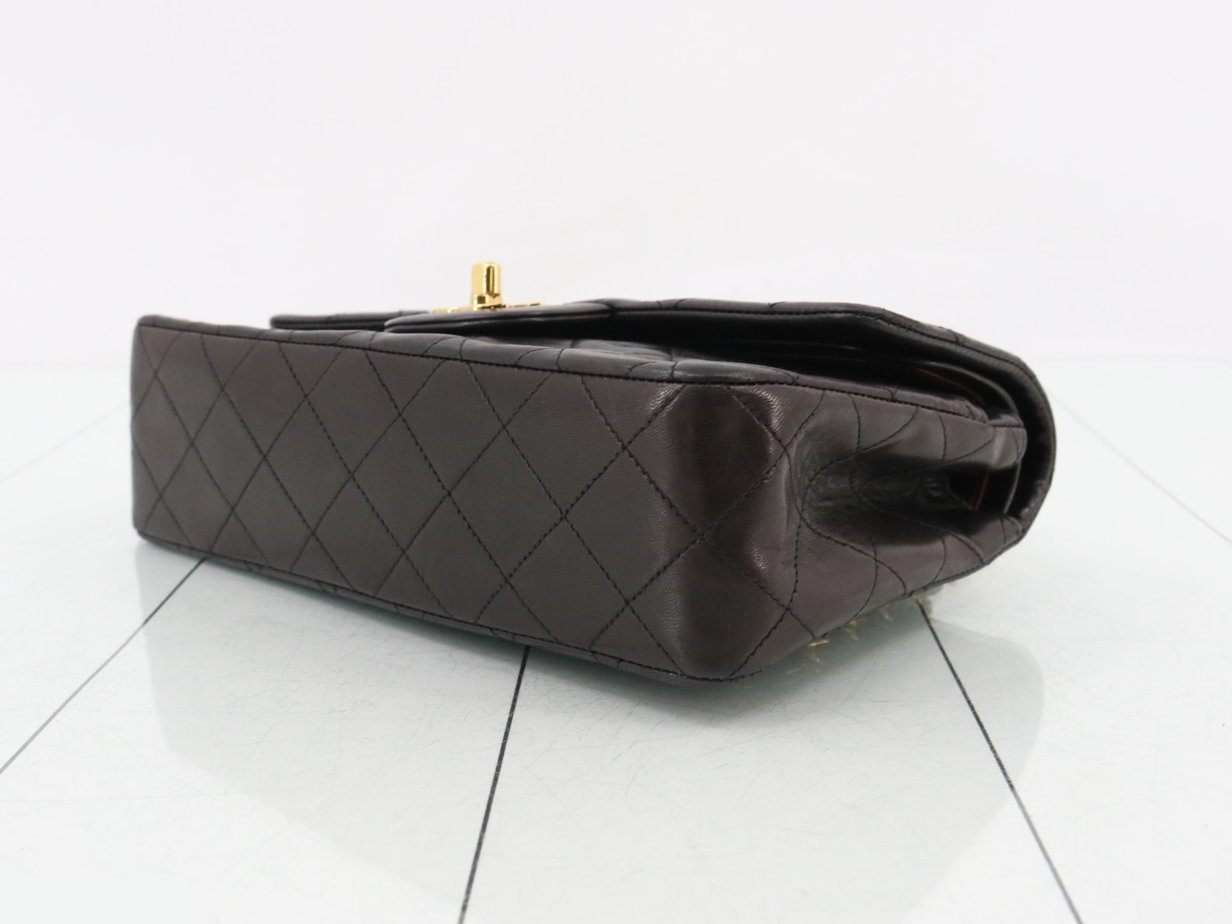 Matelassé Lambskin Double Flap Chain Shoulder Bag — view 6