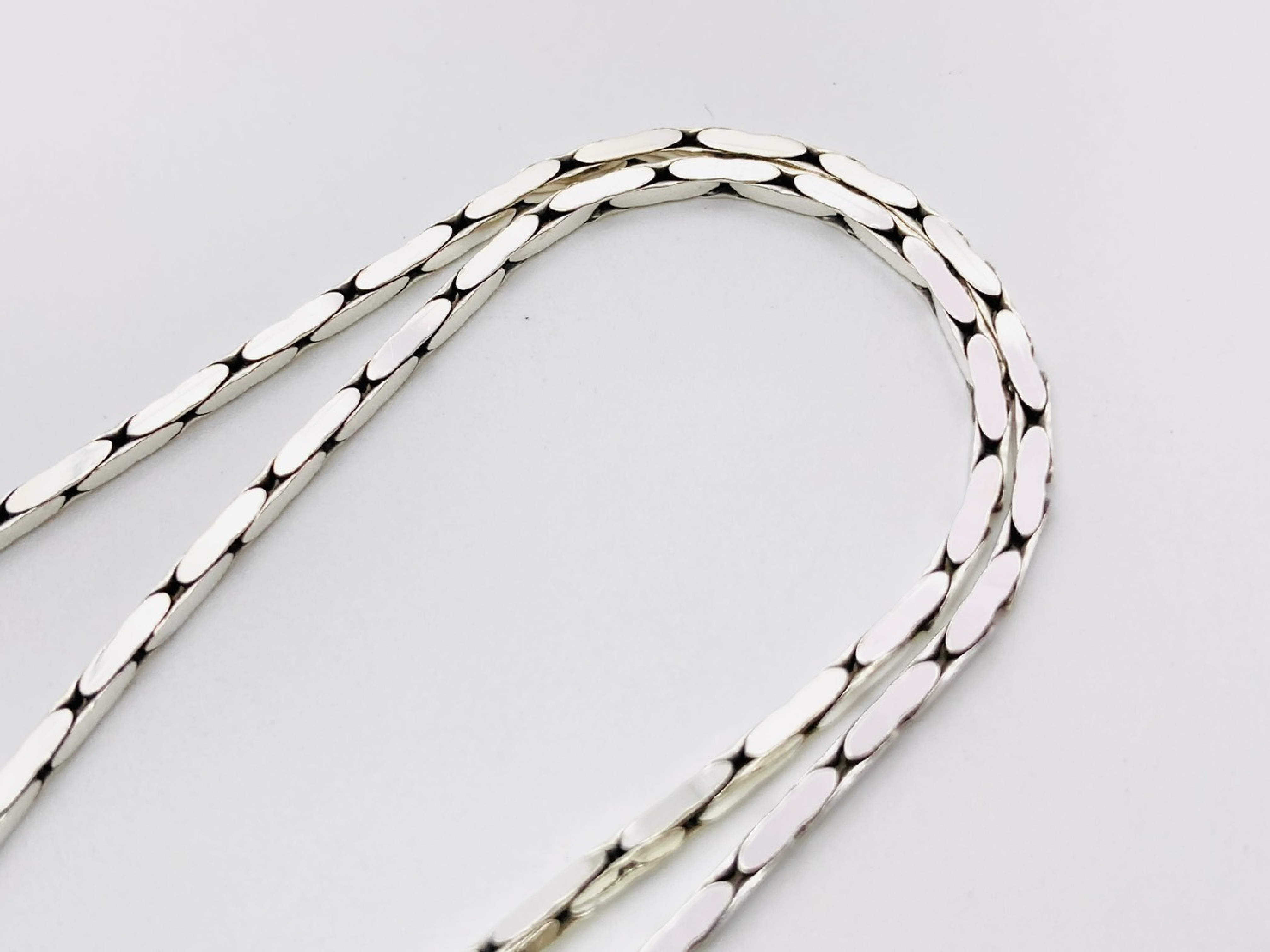 T-bar Y-shaped lariat chain necklace, 925 sterling silver, 18.4g. — view 4