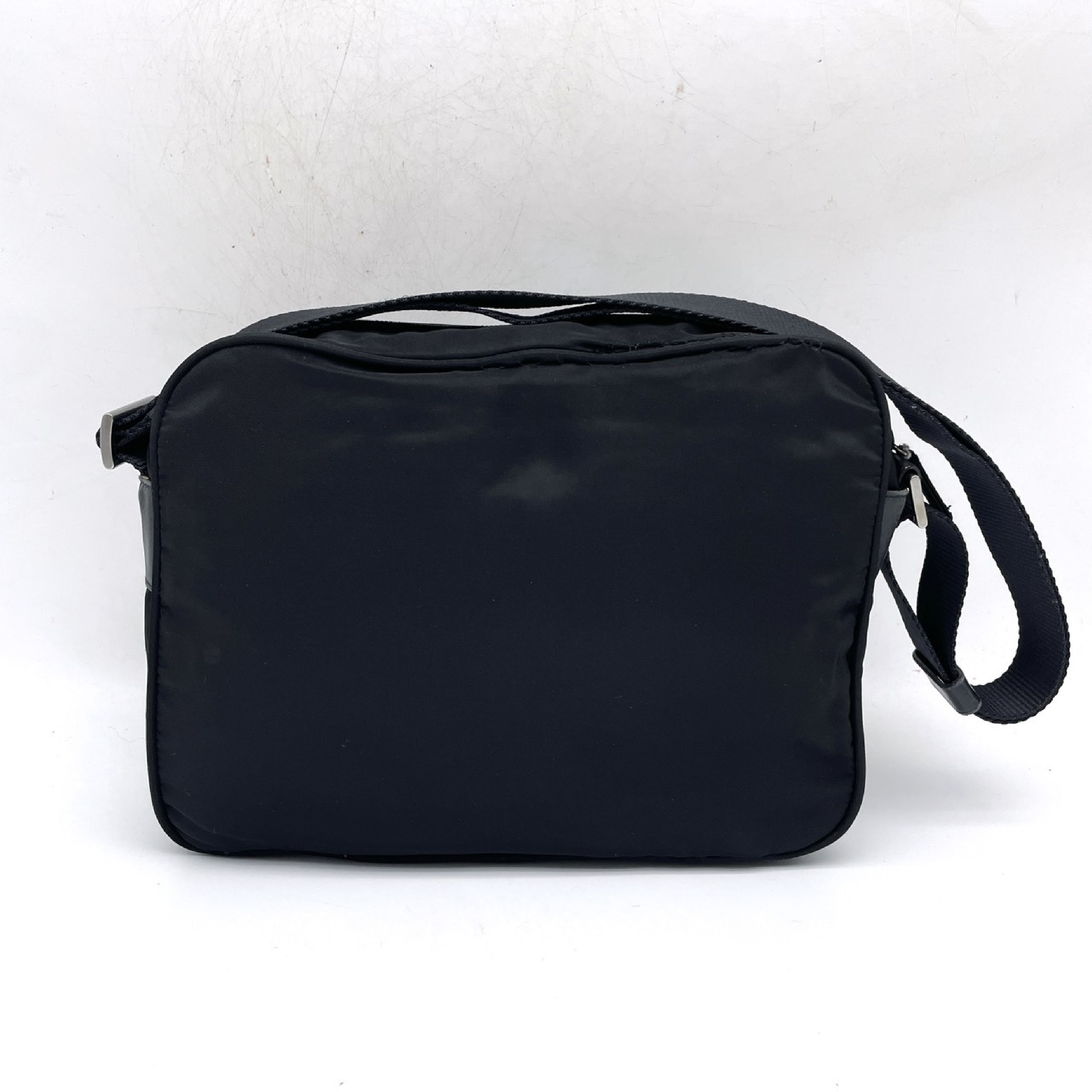 Shoulder Bag with Triangle Logo, Tessuto Nylon, with Guarantee Card — view 2