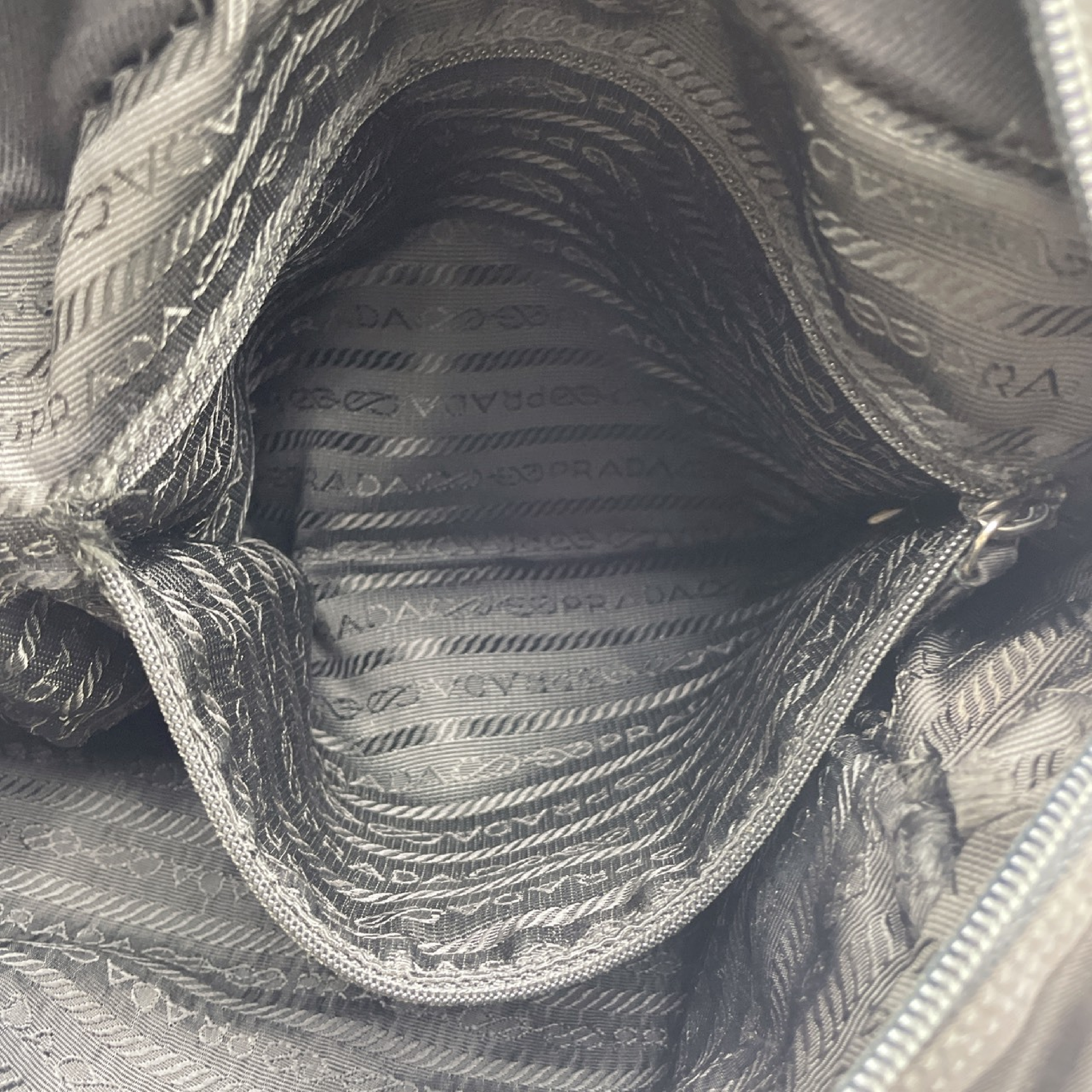 Shoulder Bag with Triangle Logo, Tessuto Nylon, with Guarantee Card — view 11