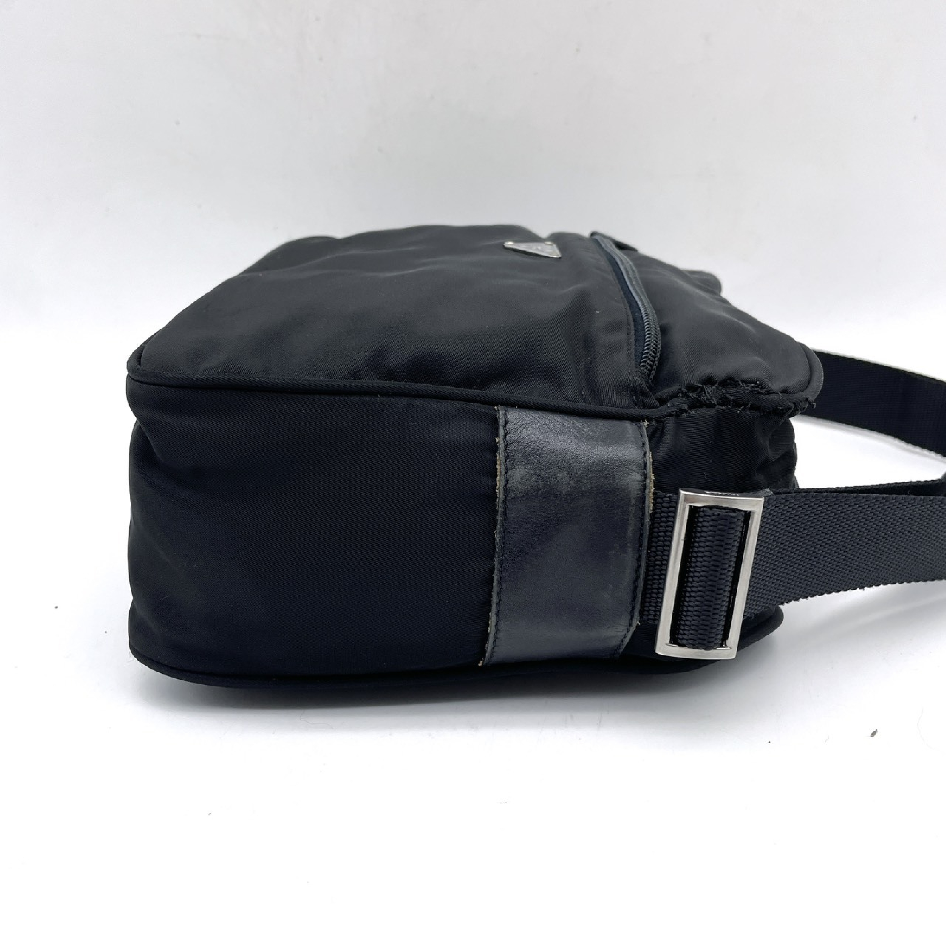 Shoulder Bag with Triangle Logo, Tessuto Nylon, with Guarantee Card — view 4
