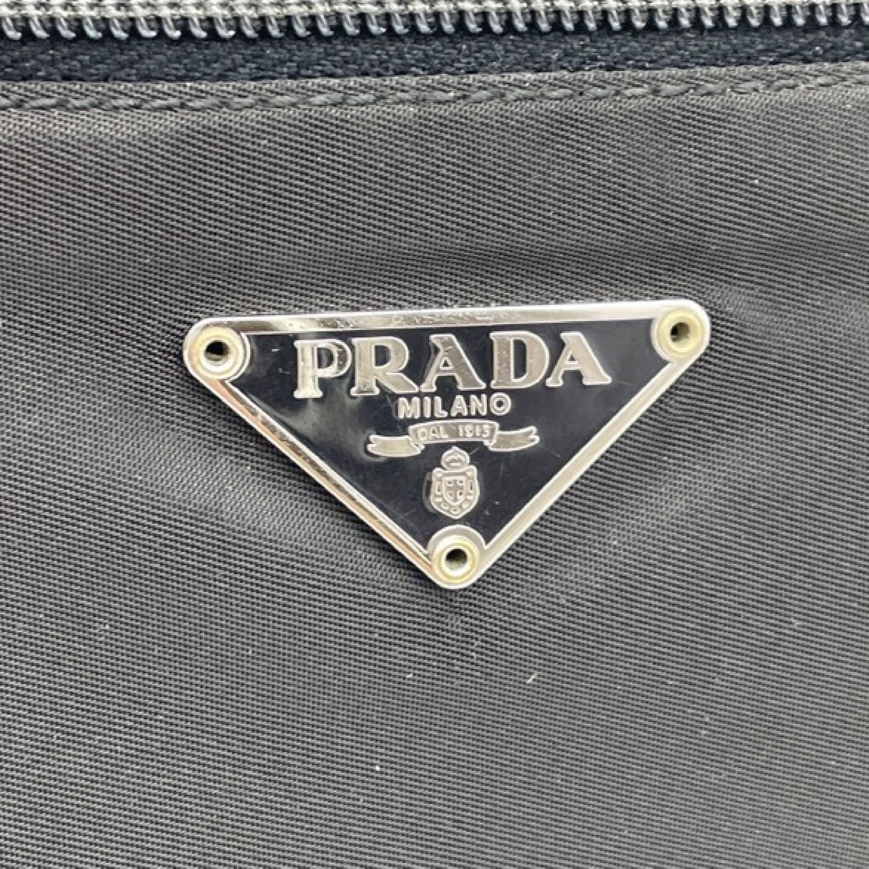 Shoulder Bag with Triangle Logo, Tessuto Nylon, with Guarantee Card — view 8