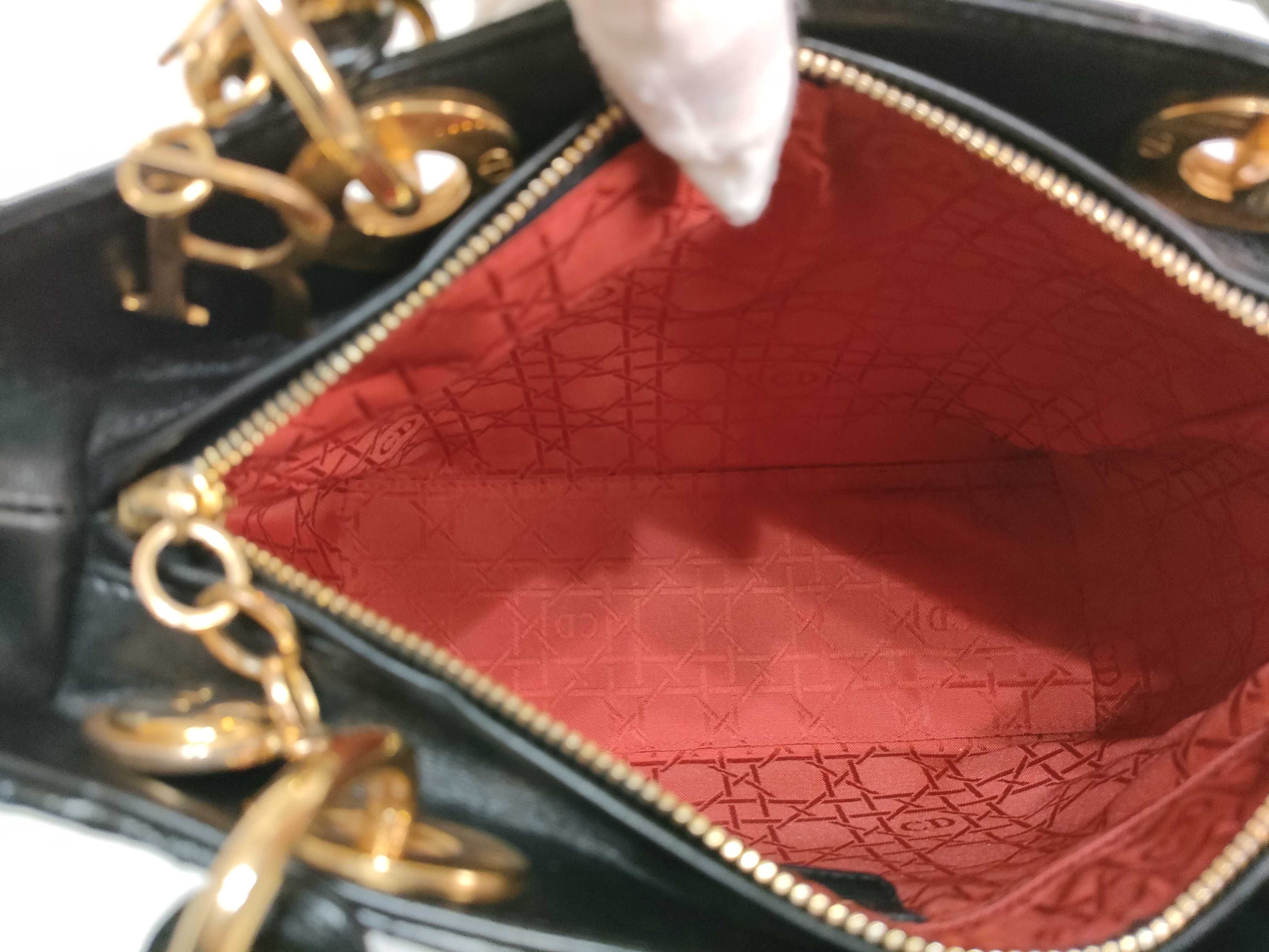 Lady Dior Lambskin Black Handbag — view 11