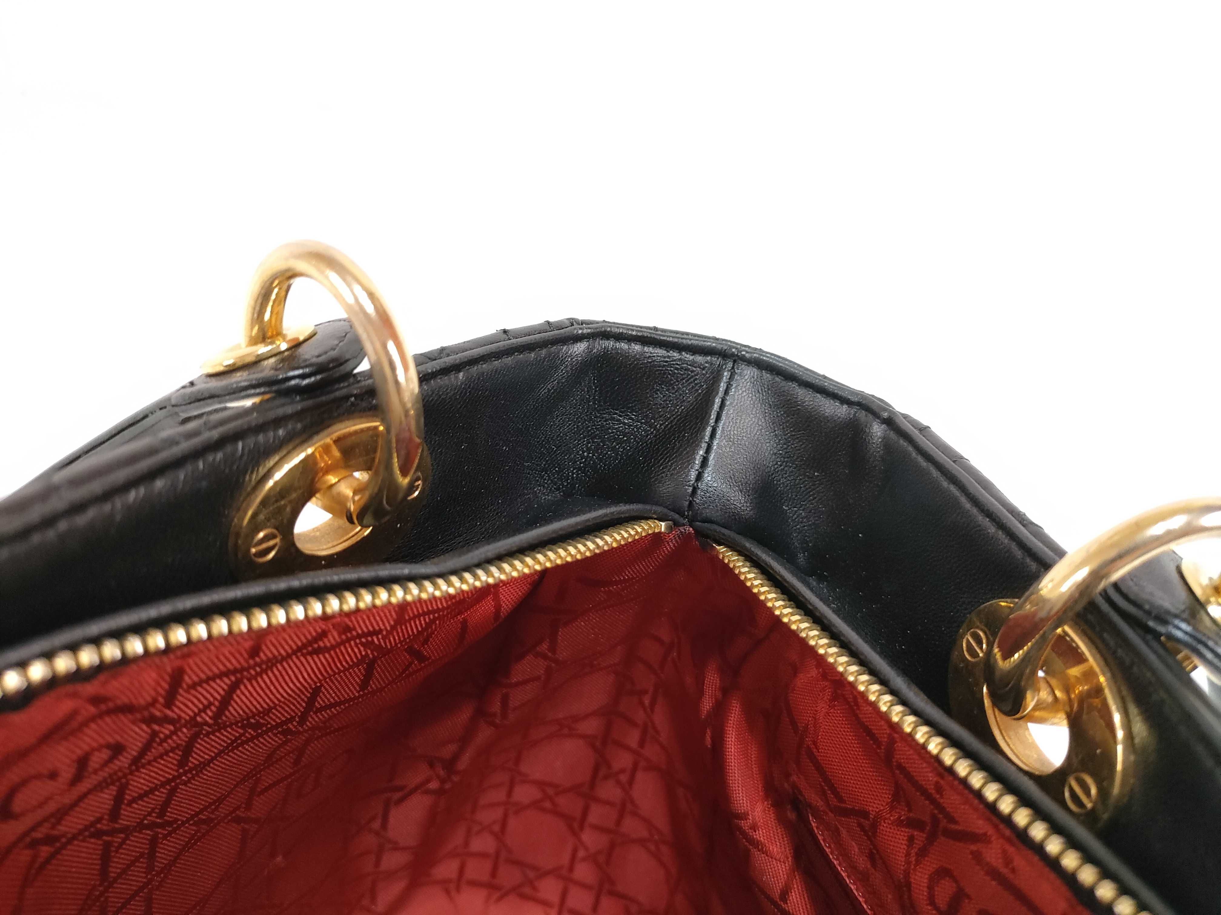 Lady Dior Lambskin Black Handbag — view 12