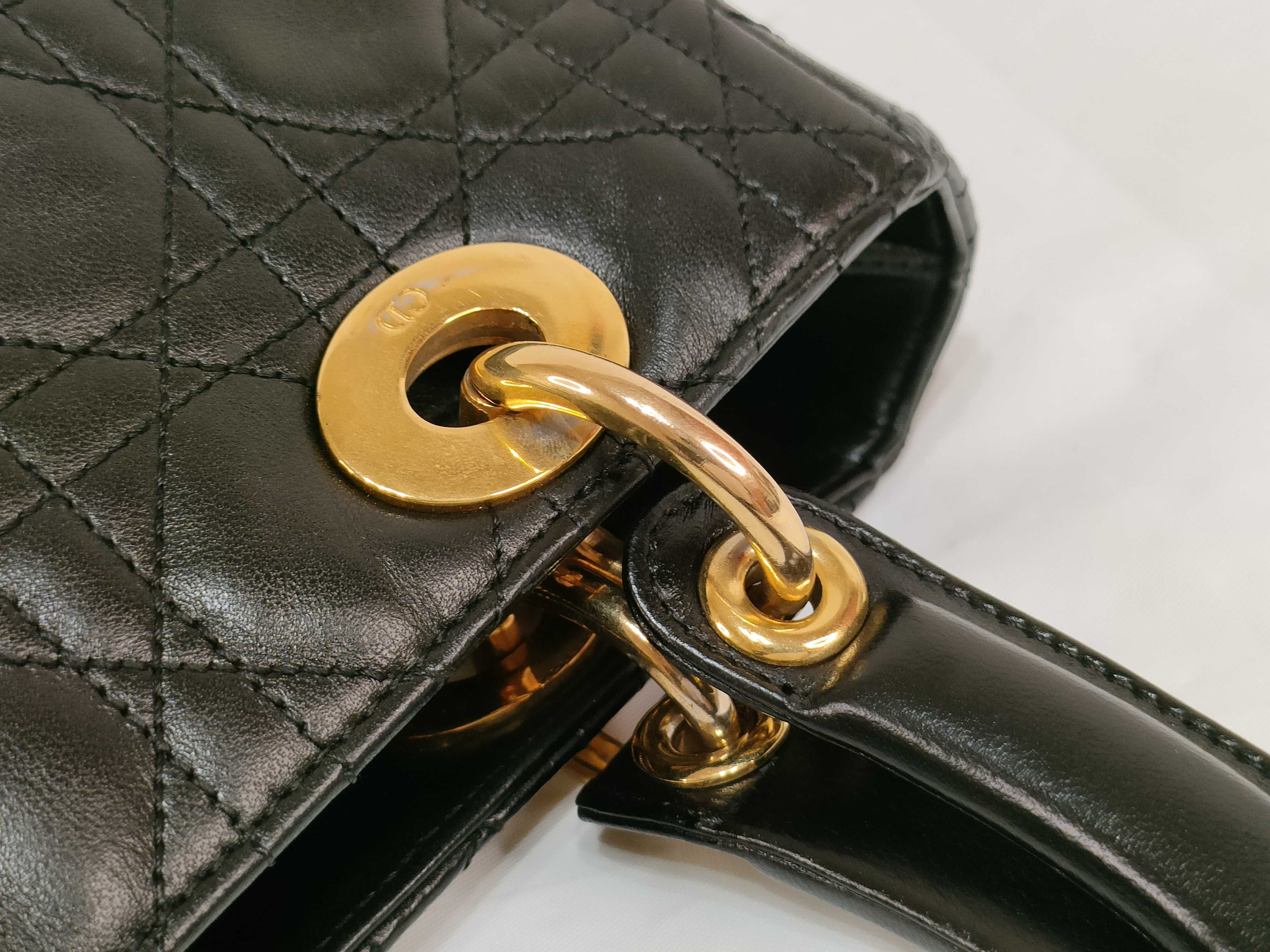 Lady Dior Lambskin Black Handbag — view 4