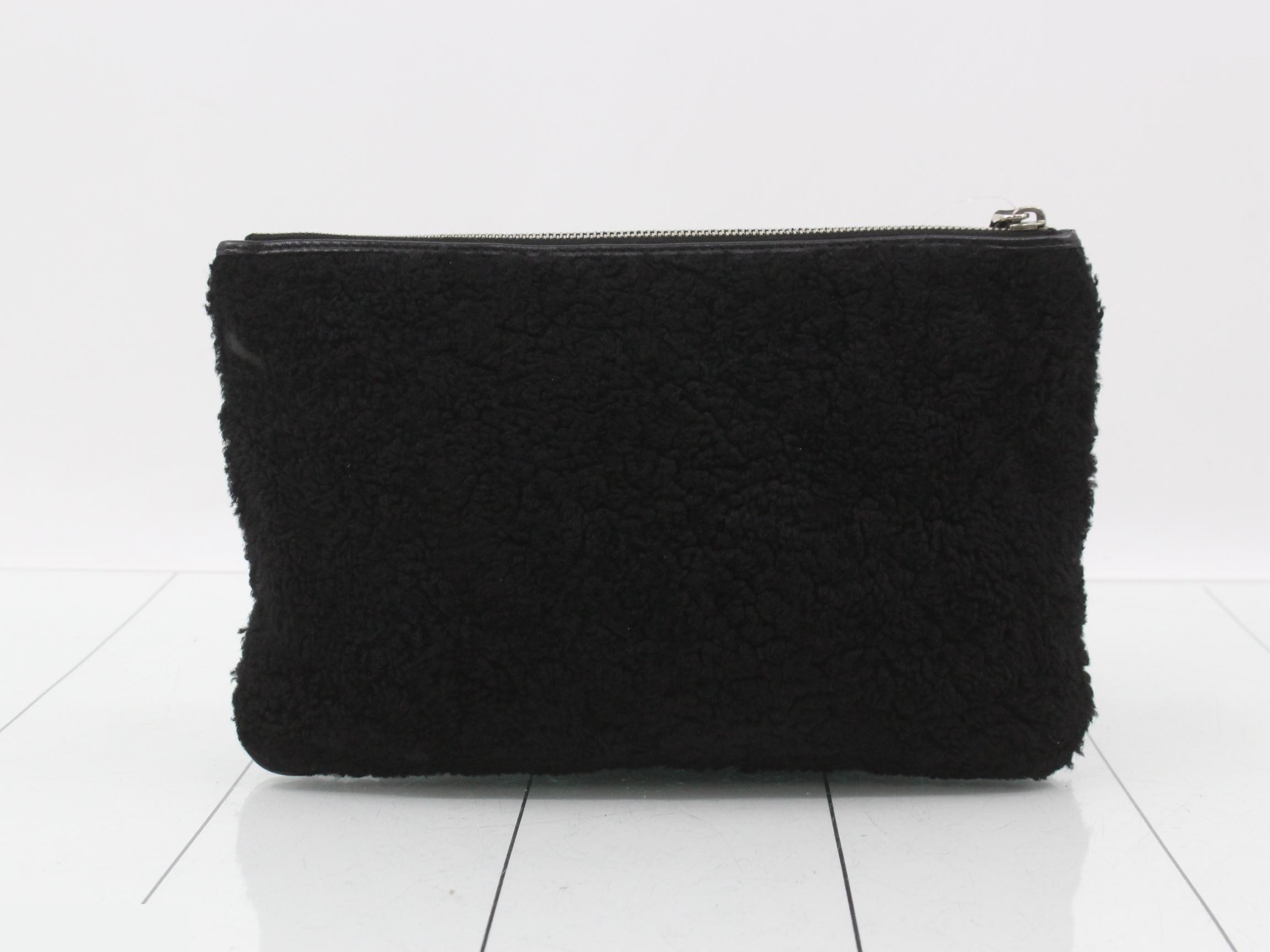 ZUCCA Mouton Boa Clutch Bag Pouch FF — view 2