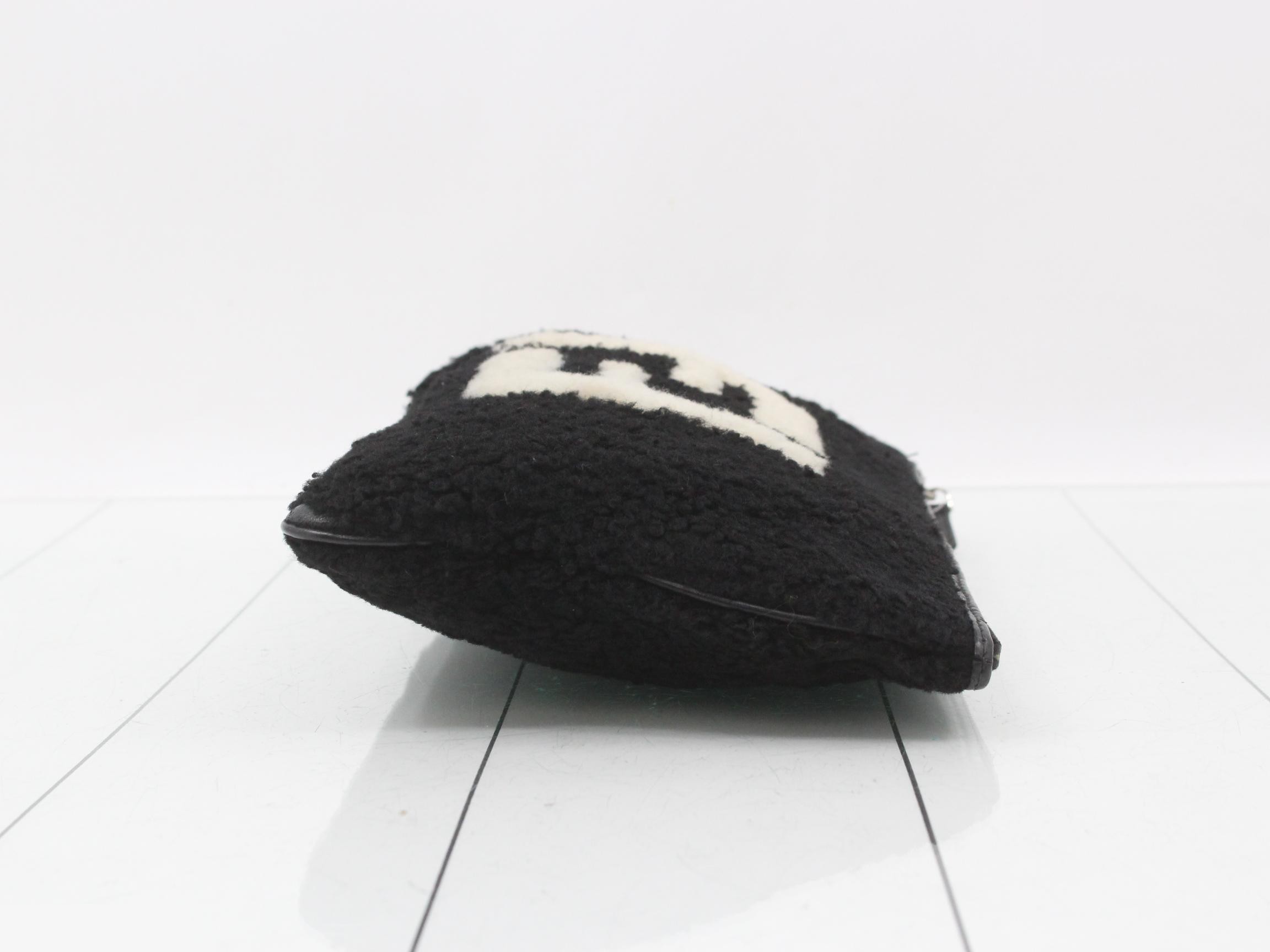 ZUCCA Mouton Boa Clutch Bag Pouch FF — view 3